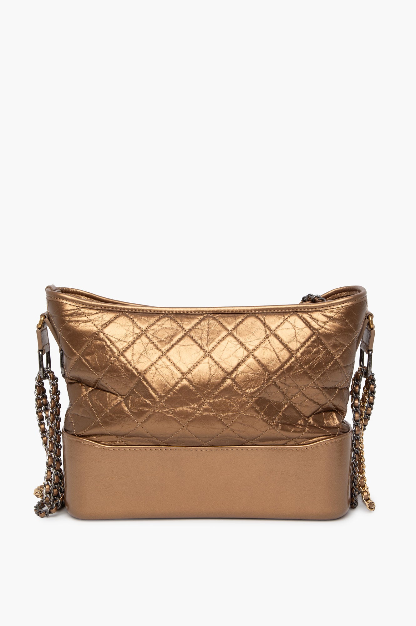 Chanel Bronze Metallic Aged Calfskin Medium Gabrielle Bag