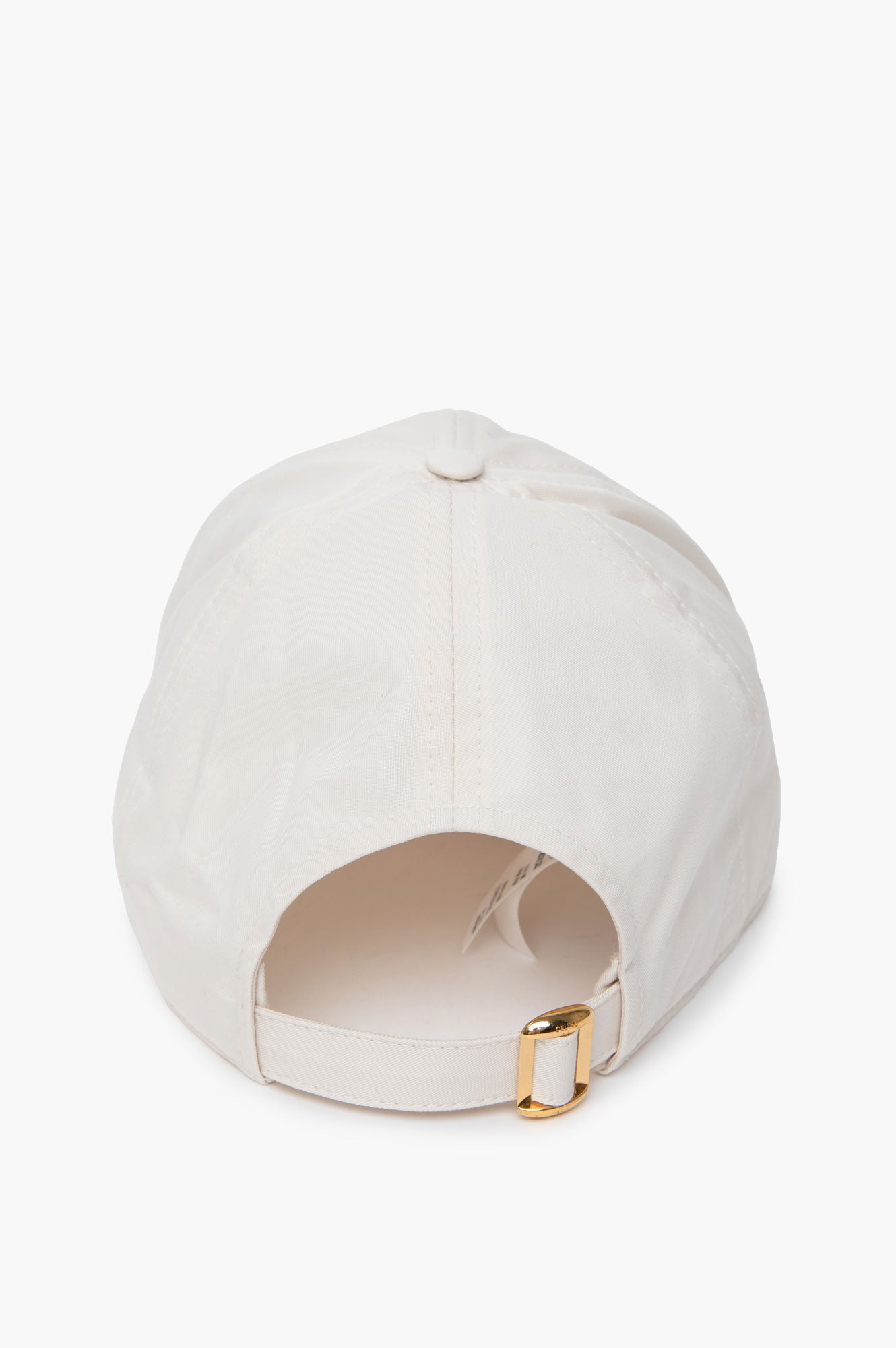 Celine Triomphe Cream Cotton Gabardine Baseball Cap Size L