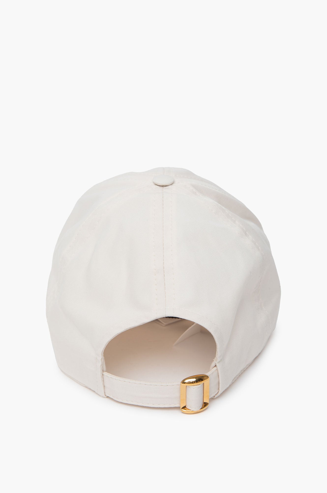 Celine Triomphe Cream Cotton Gabardine Baseball Cap Size M