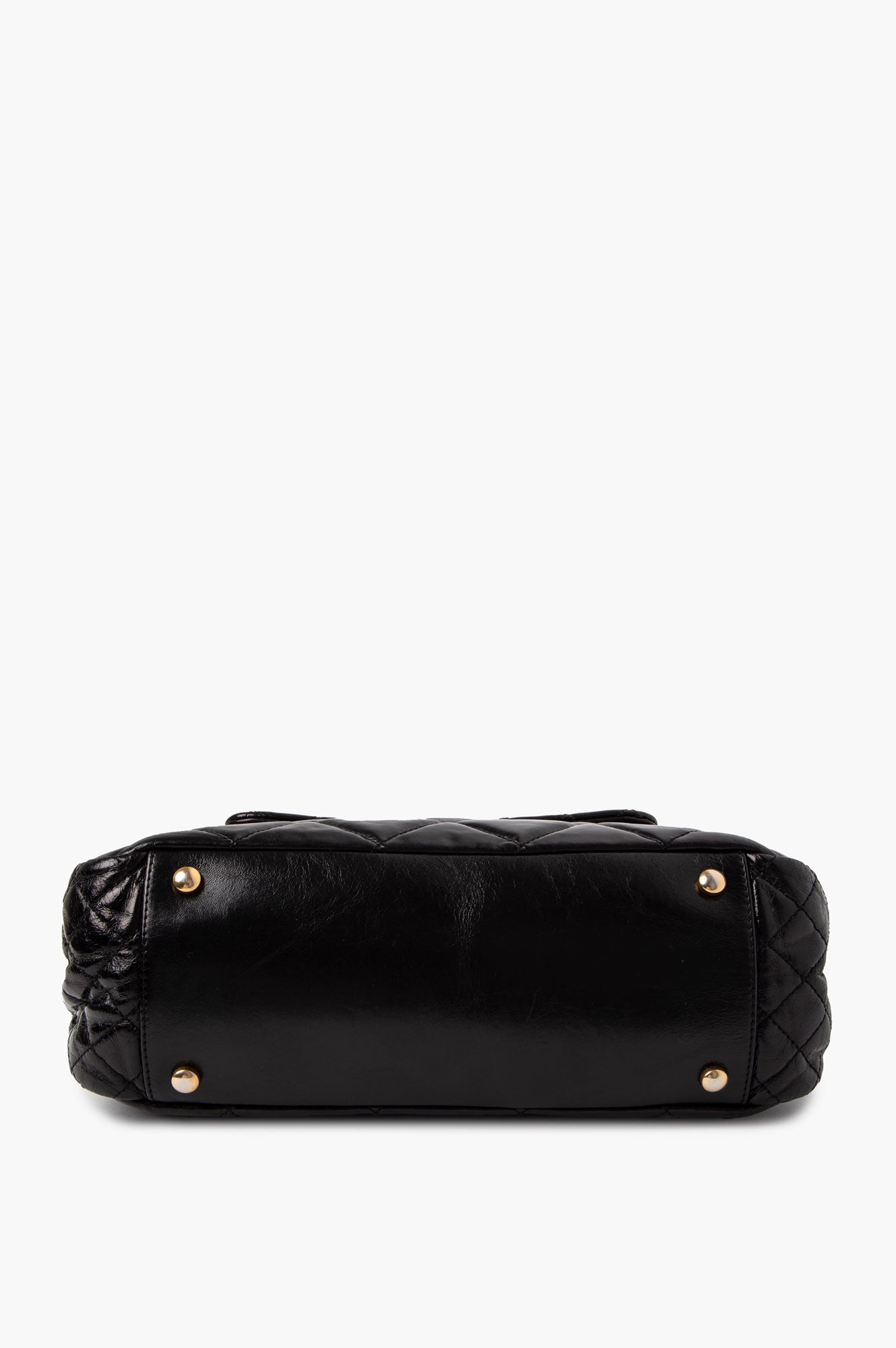 Chanel Black Aged Calfskin Daily Walk Accordion Bag