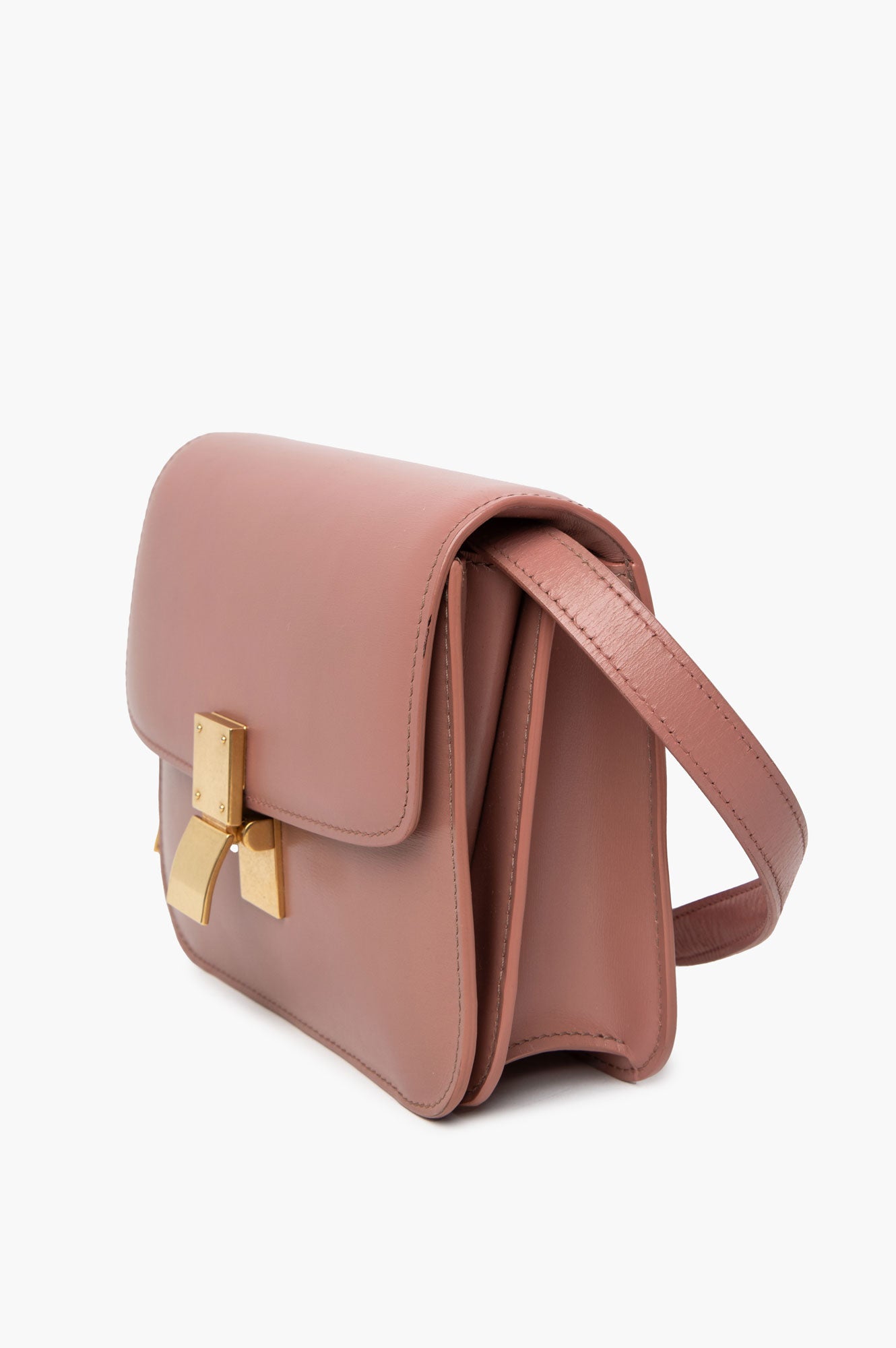 Celine Antique Rose Calfskin Teen Classic Box Bag