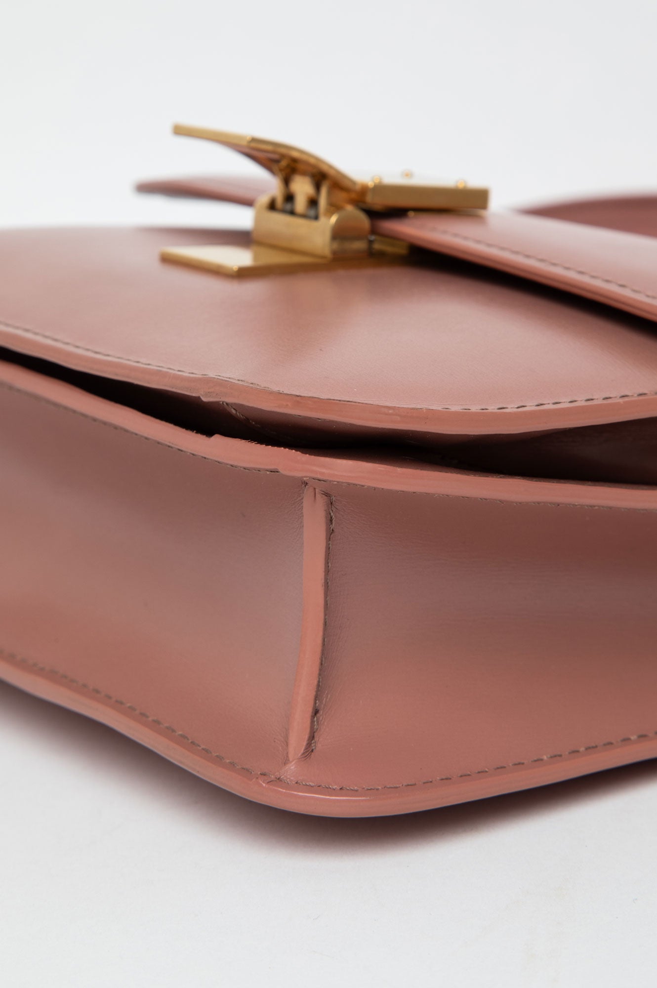 Celine Antique Rose Calfskin Teen Classic Box Bag