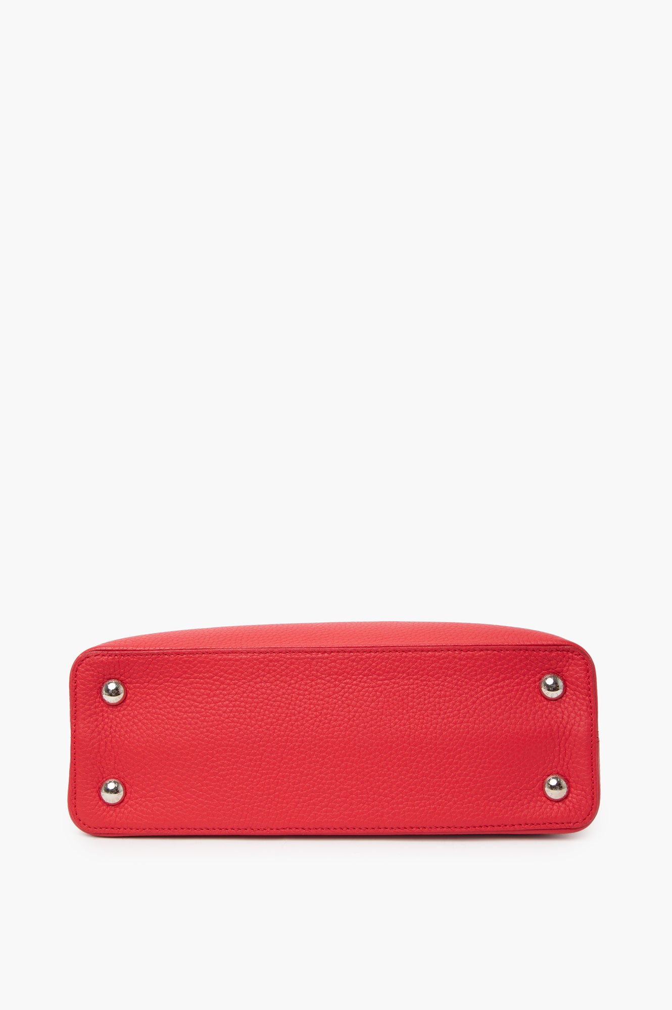 Louis Vuitton Taurillon Capucines PM Red