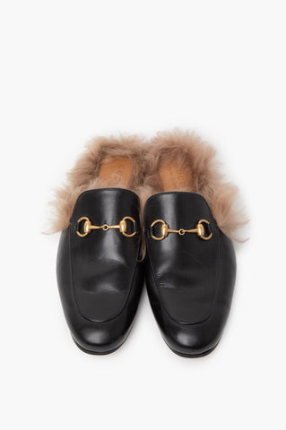 Gucci Horsebit Fur Mules Size 8 Mens