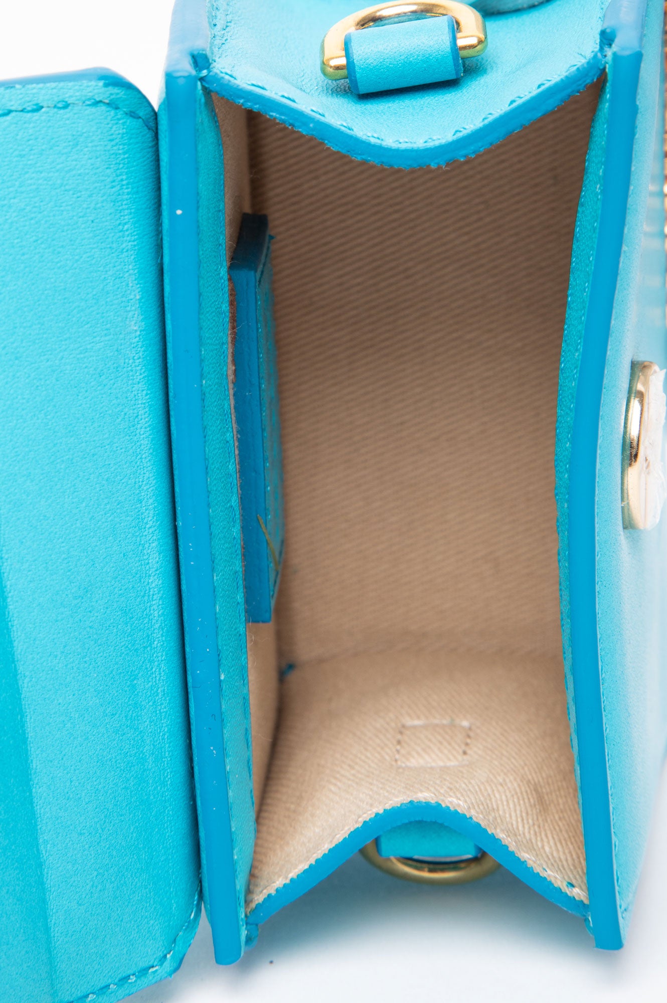 Jaquemus Turqoise Blue Calfskin Le Chiquito Mini Bag