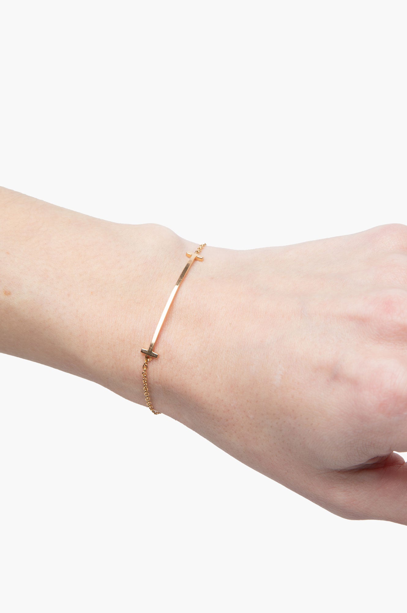Tiffany & Co. 18k Rose Gold T Smile Bracelet