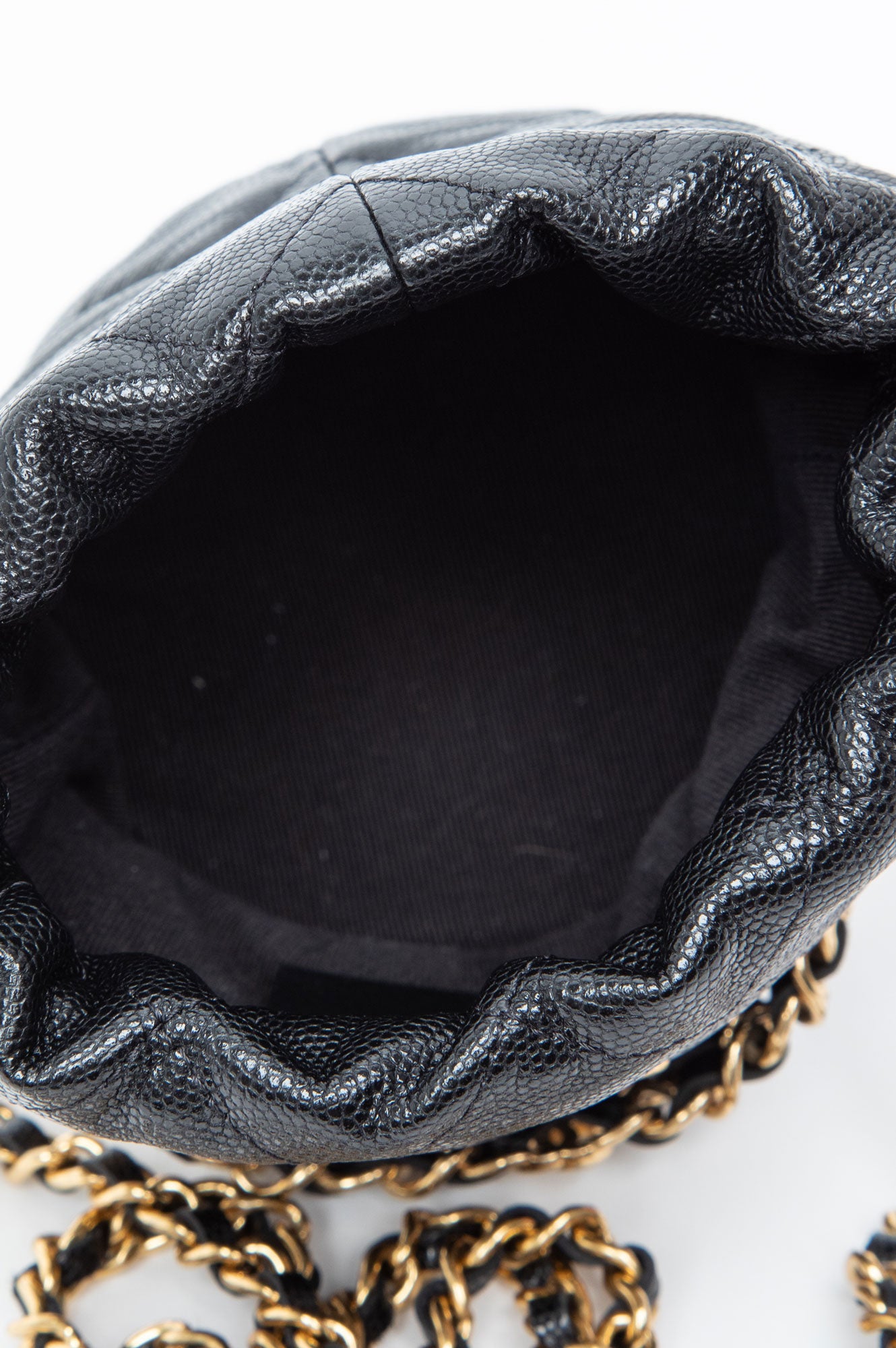 Chanel Black Caviar Mini Bucket Bag