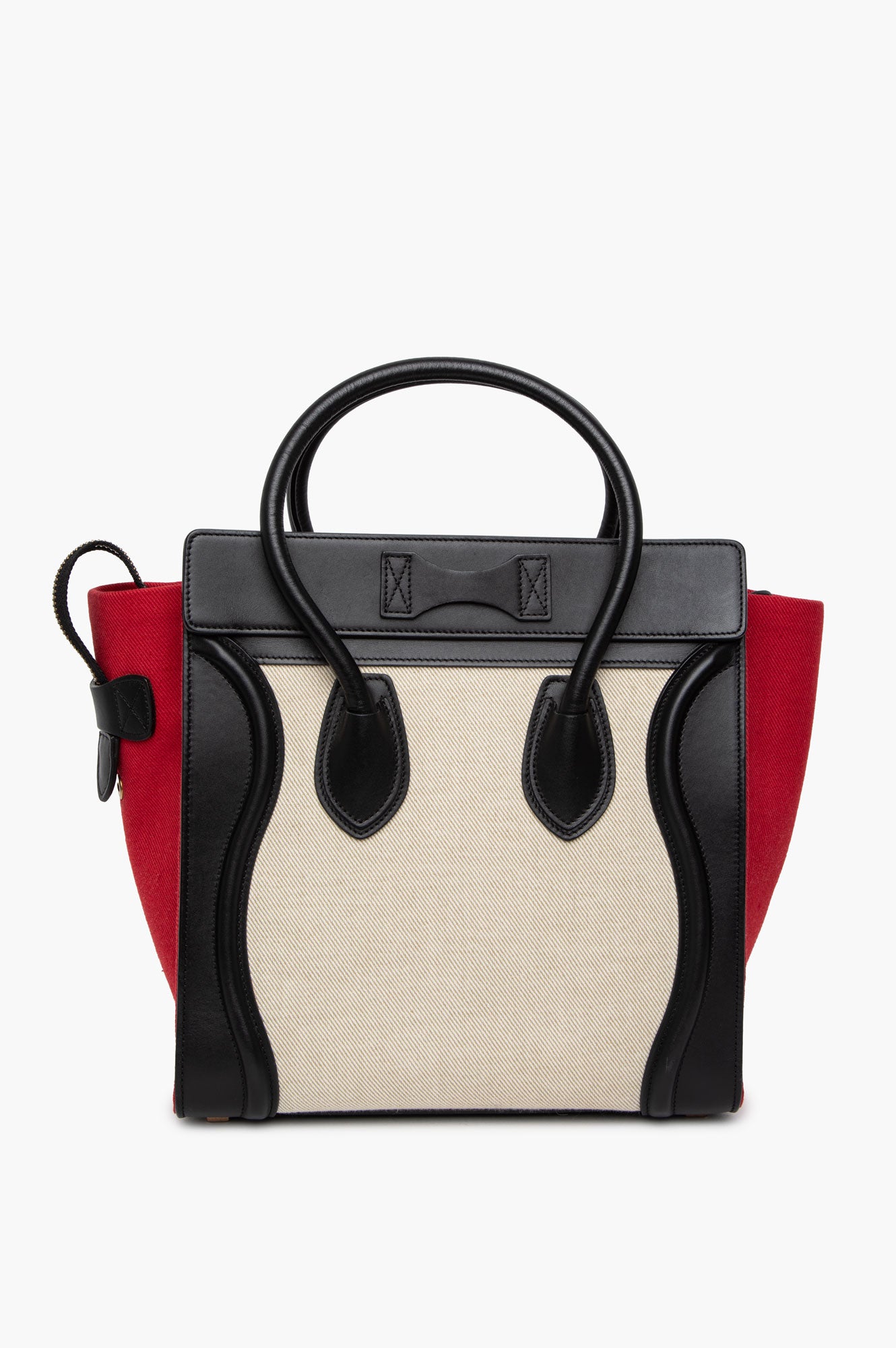 Celine Red Tri-Colour Mini Luggage Tote