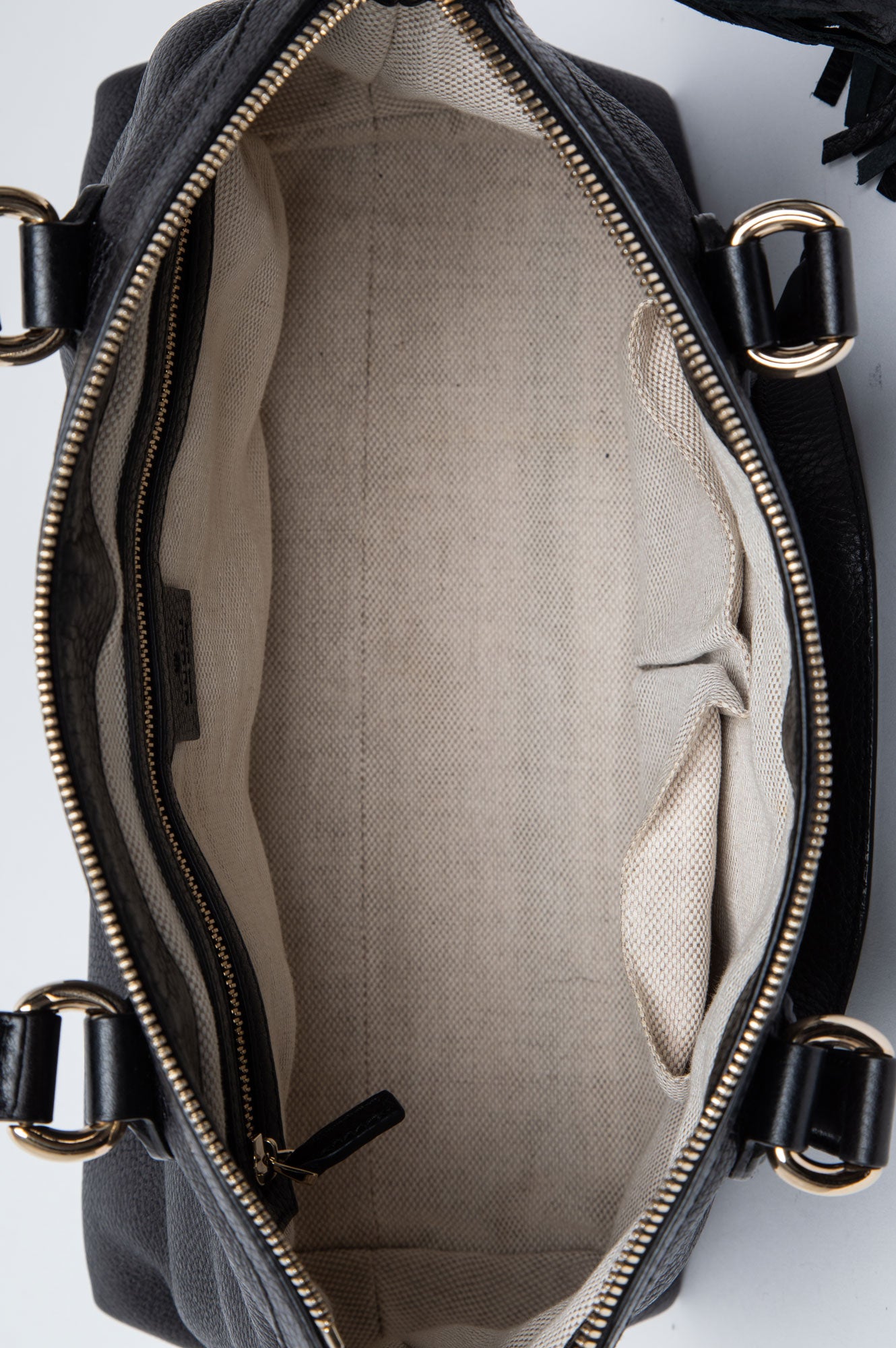 Gucci Black Pebbled Leather Soho Working Tote Bag