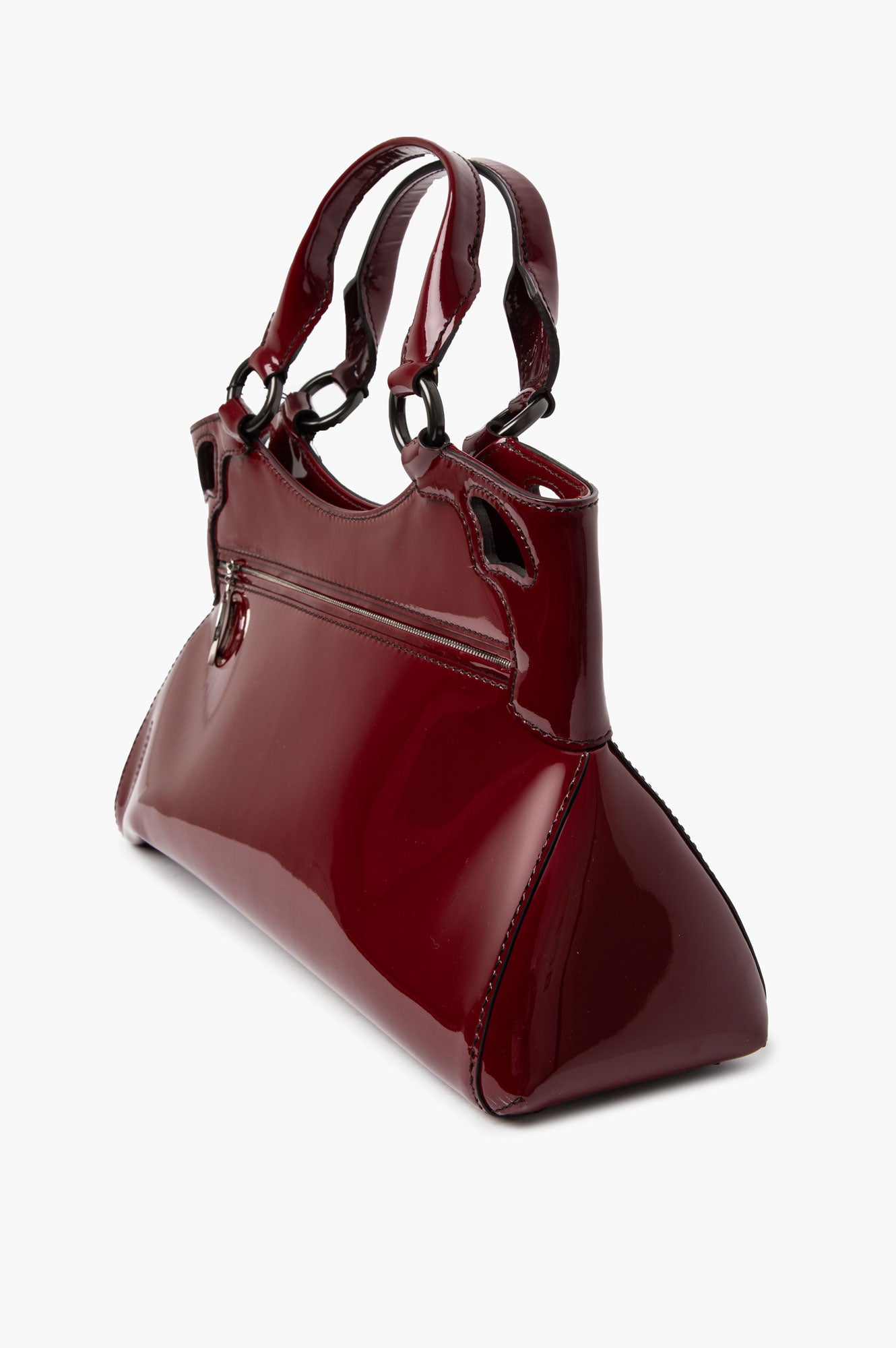 Cartier Red Patent Leather Marcello De Cartier Tote