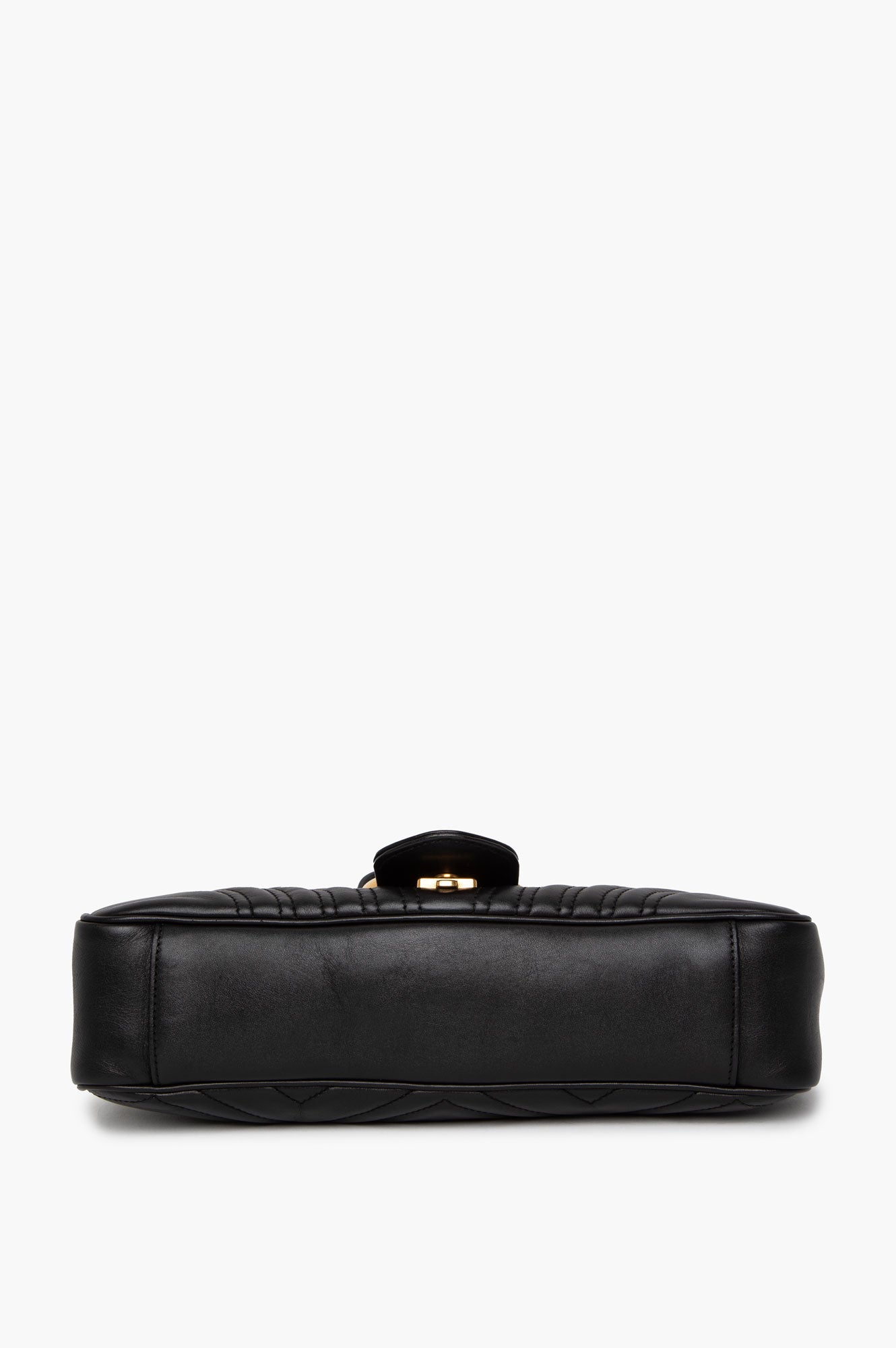 Gucci Black Leather Marmont Large Shoulder Bag