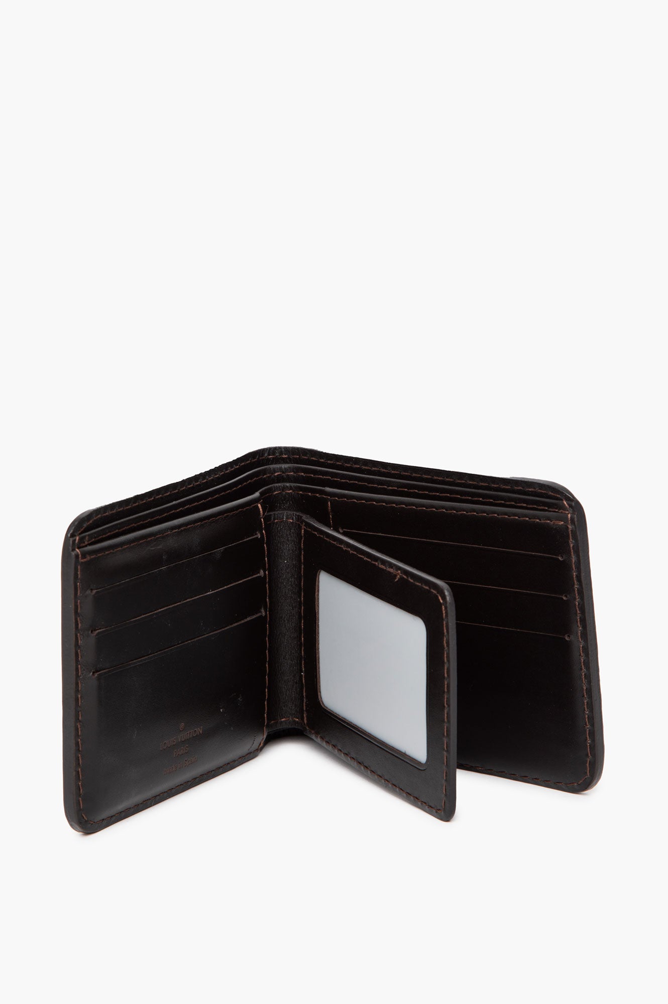Louis Vuitton Brown Leather Utah Bifold Wallet
