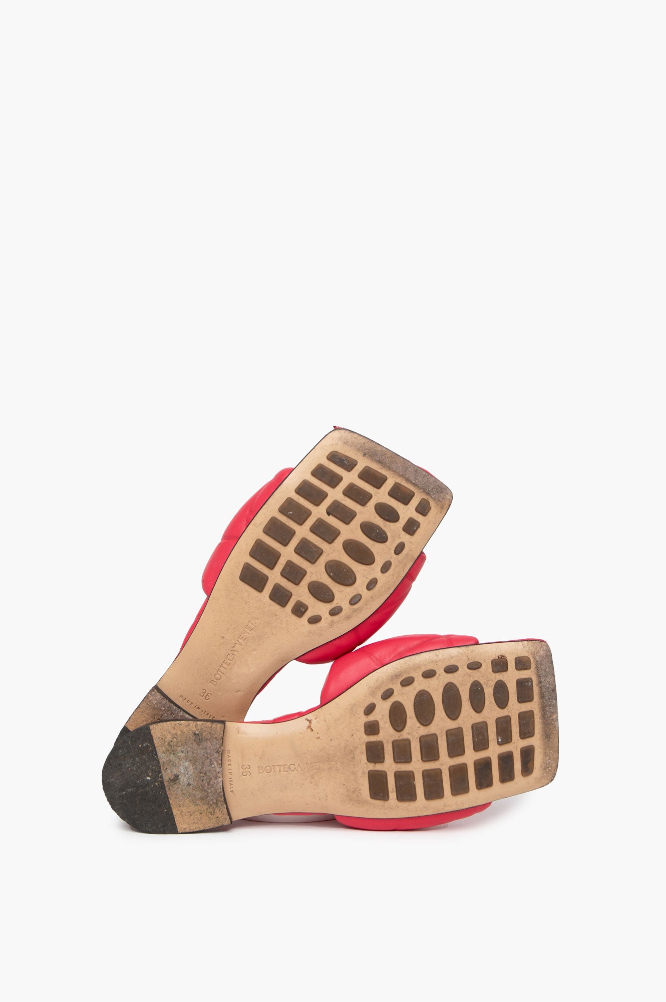 Bottega Veneta Pink Quilted Padded Slides Size 36