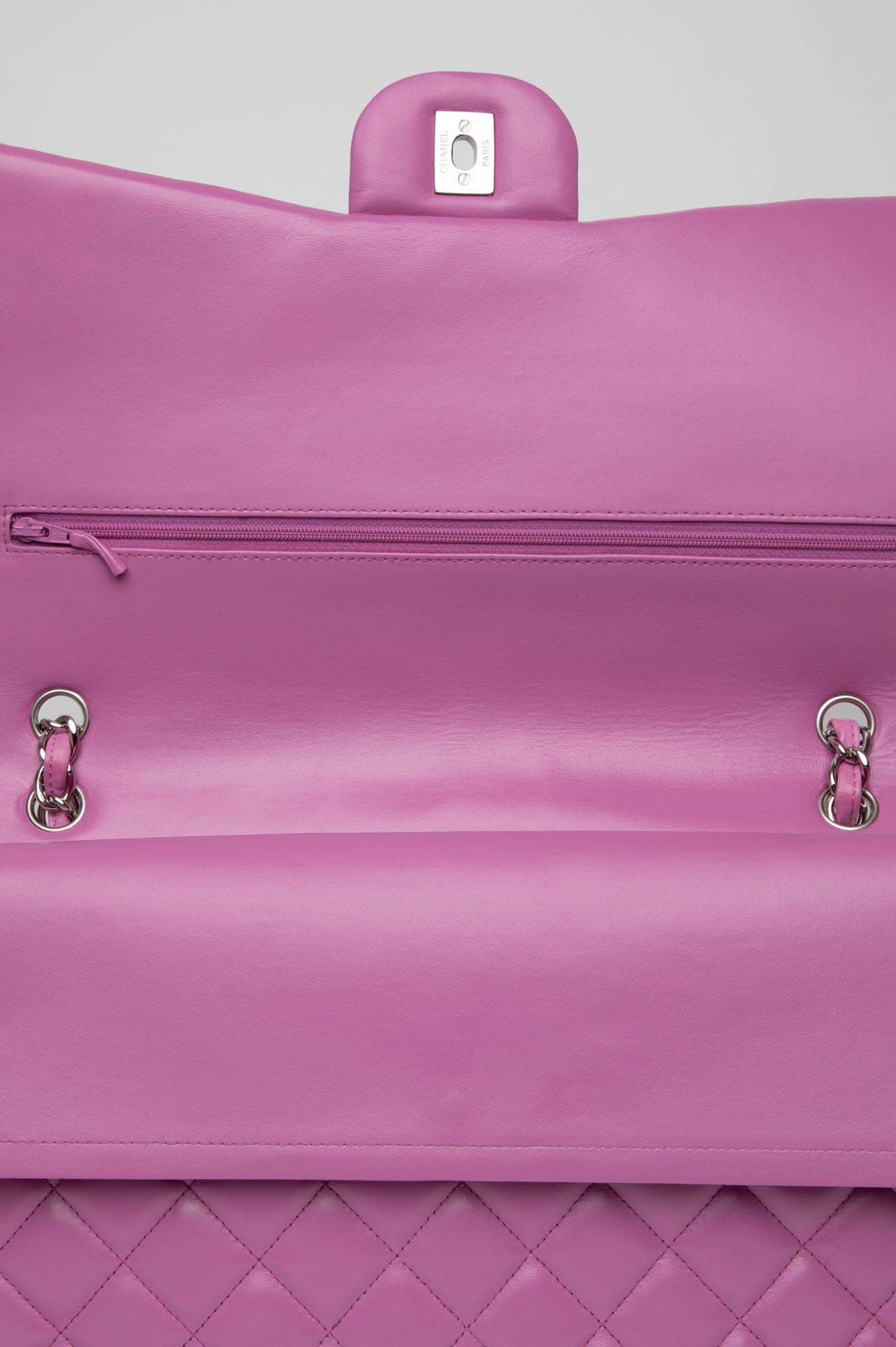 Chanel 2011 Lilac Maxi Lambskin Double Flap Bag