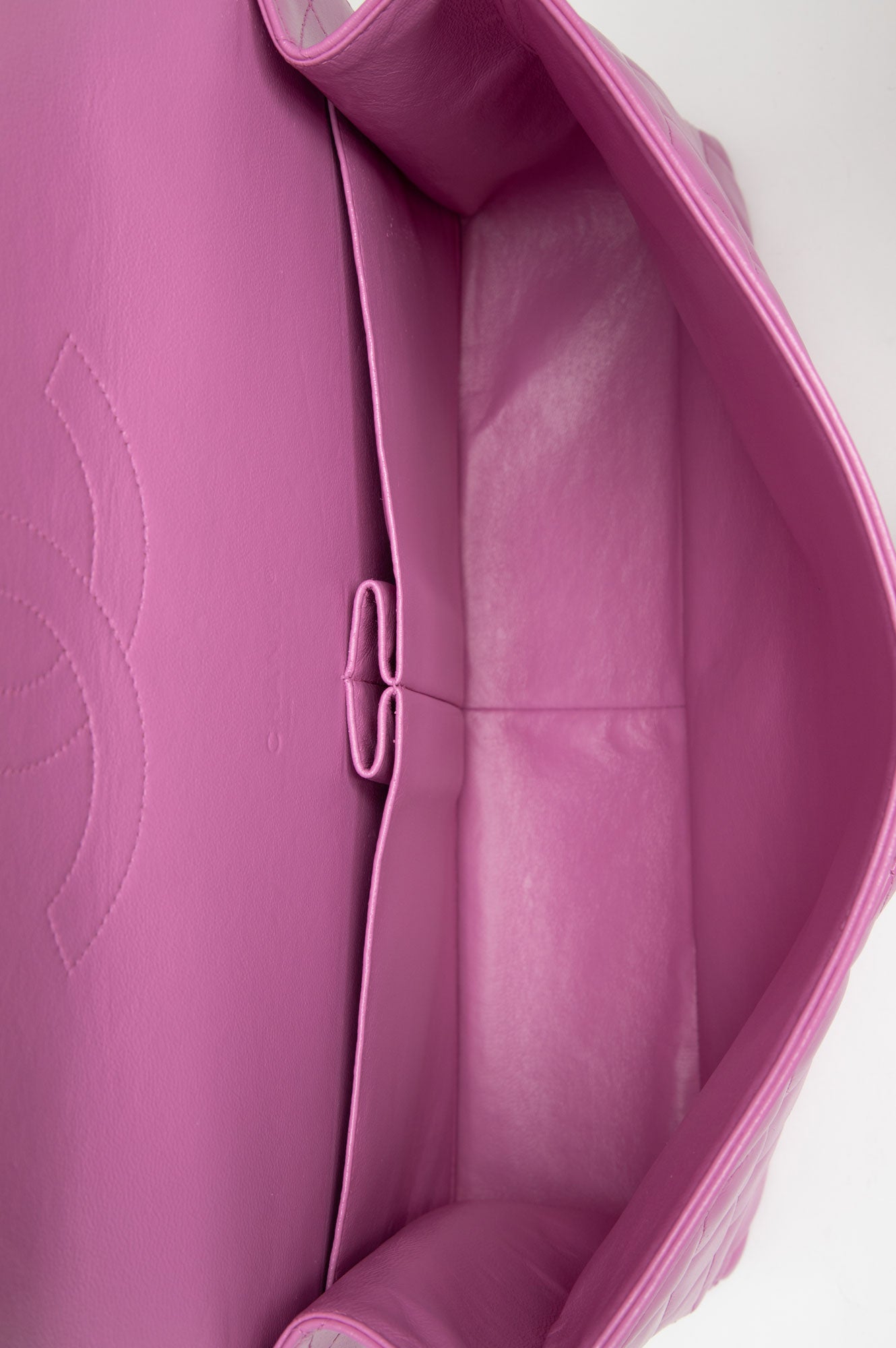 Chanel 2011 Lilac Maxi Lambskin Double Flap Bag