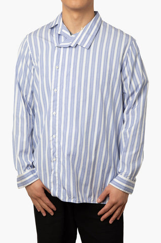 Jil Sander Blue White Stripe Cotton Shirt Size 39 Mens