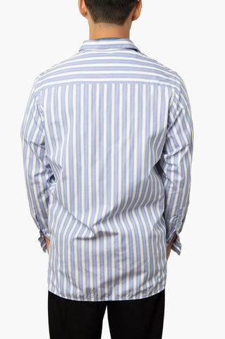 Jil Sander Blue White Stripe Cotton Shirt Size 39 Mens