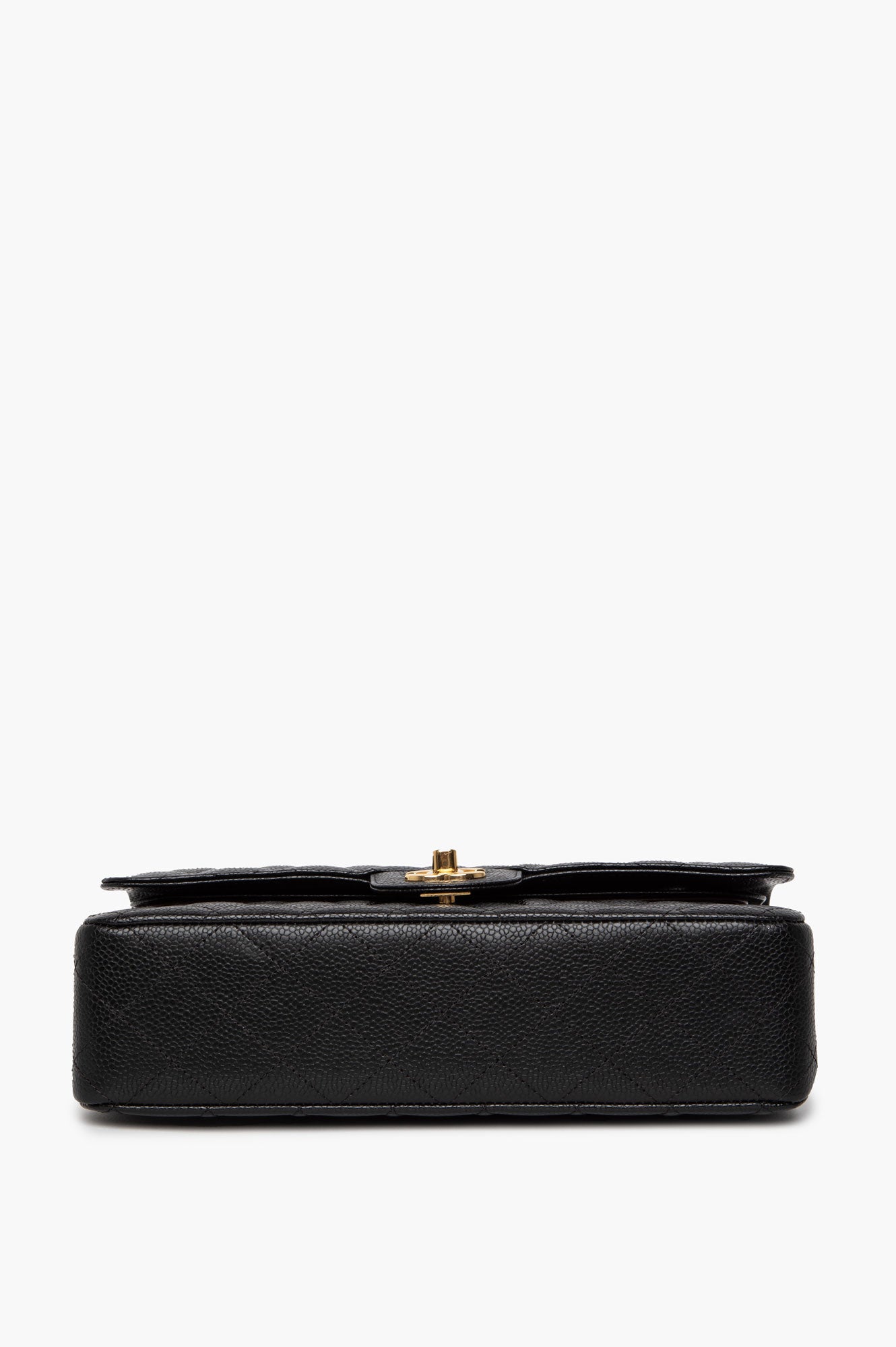 Chanel Black Caviar Medium Classic Double Flap GHW