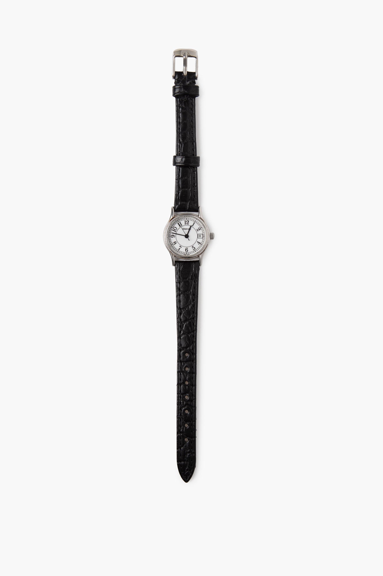 Tiffany & Co. Black Leather Portfolio Watch