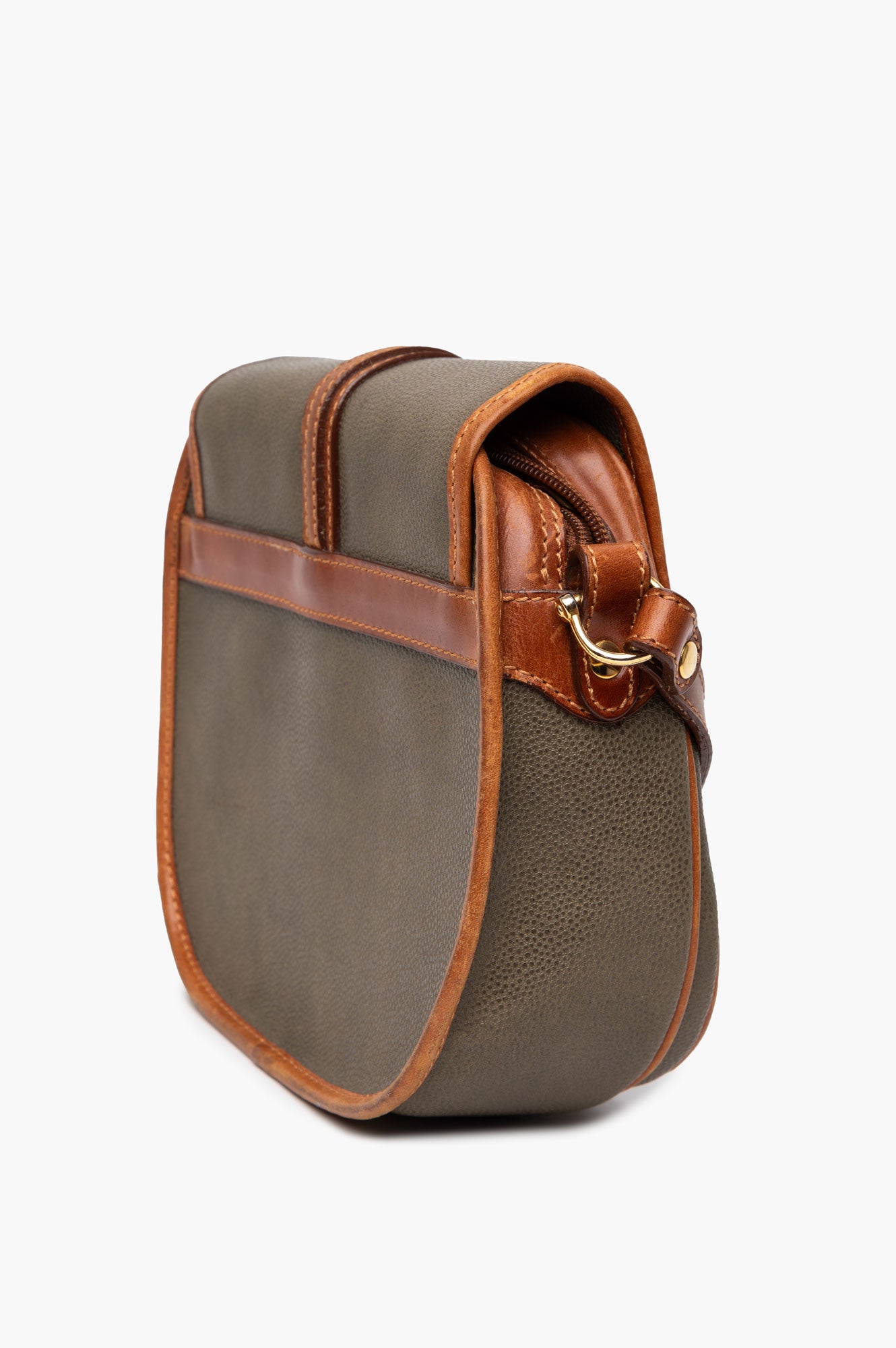 Pierre Balmain Vintage Green Leather Crossbody Bag