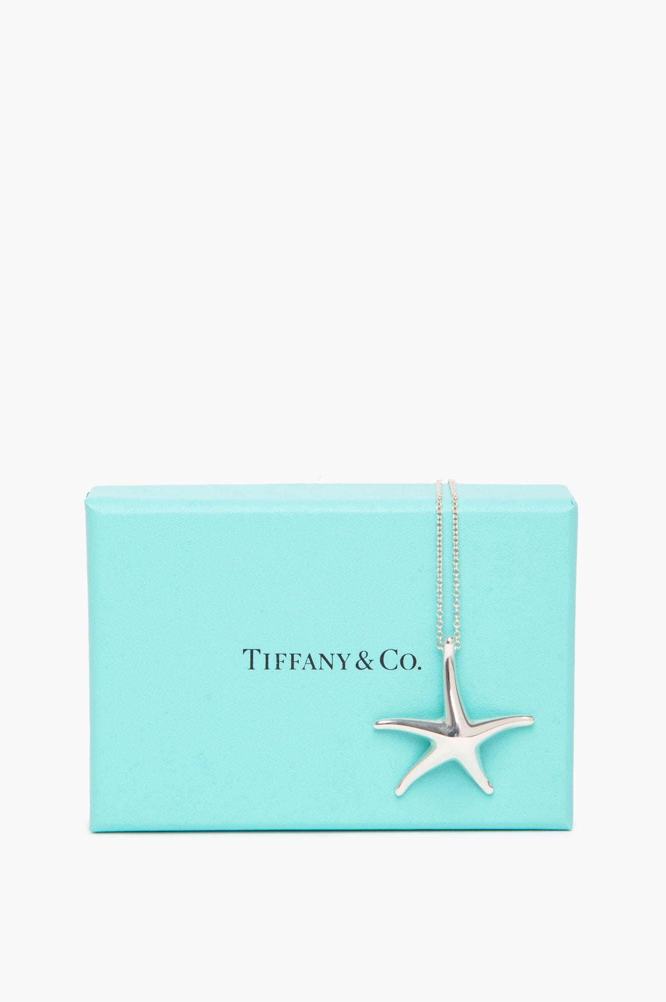 Tiffany & Co. Elsa Peretti Sterling Silver Starfish Pendant Necklace
