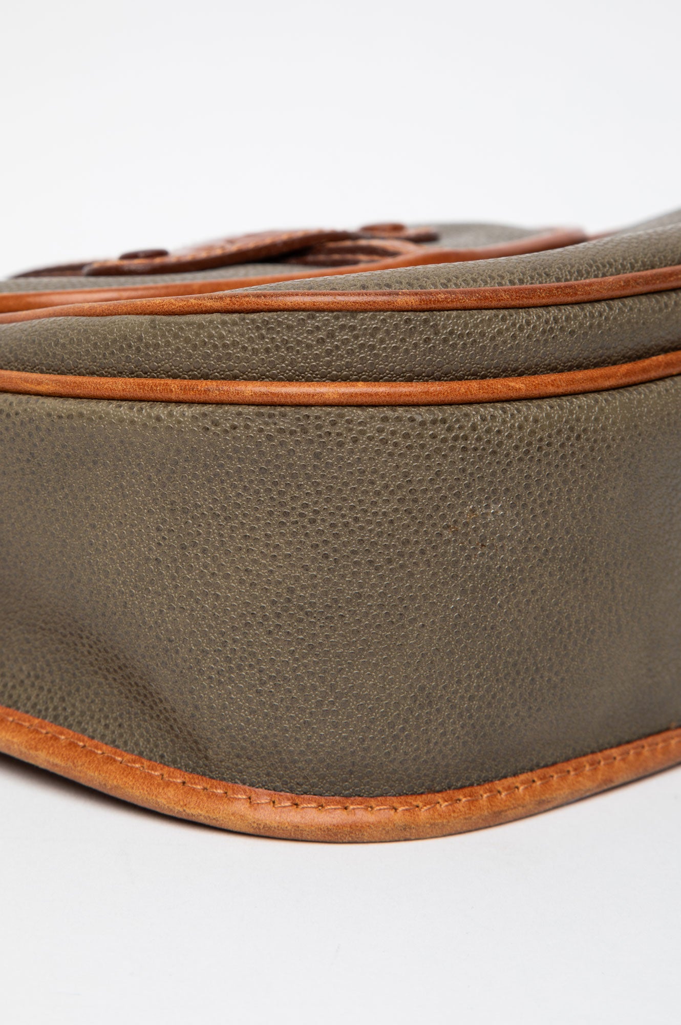 Pierre Balmain Vintage Green Leather Crossbody Bag