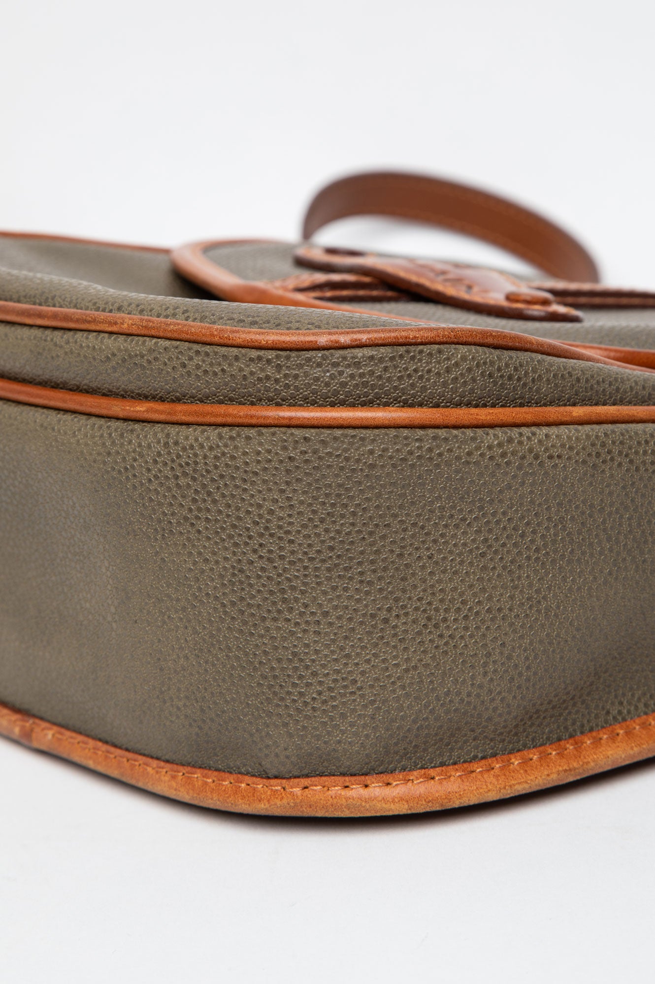 Pierre Balmain Vintage Green Leather Crossbody Bag