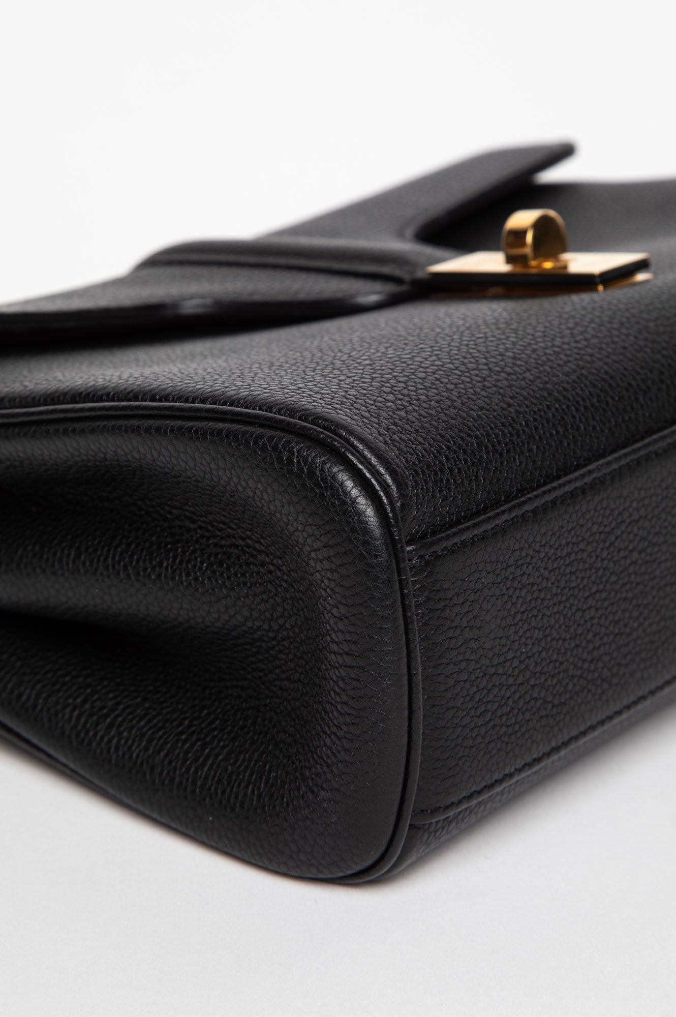 Celine Black Grained Leather Teen Soft 16 Bag