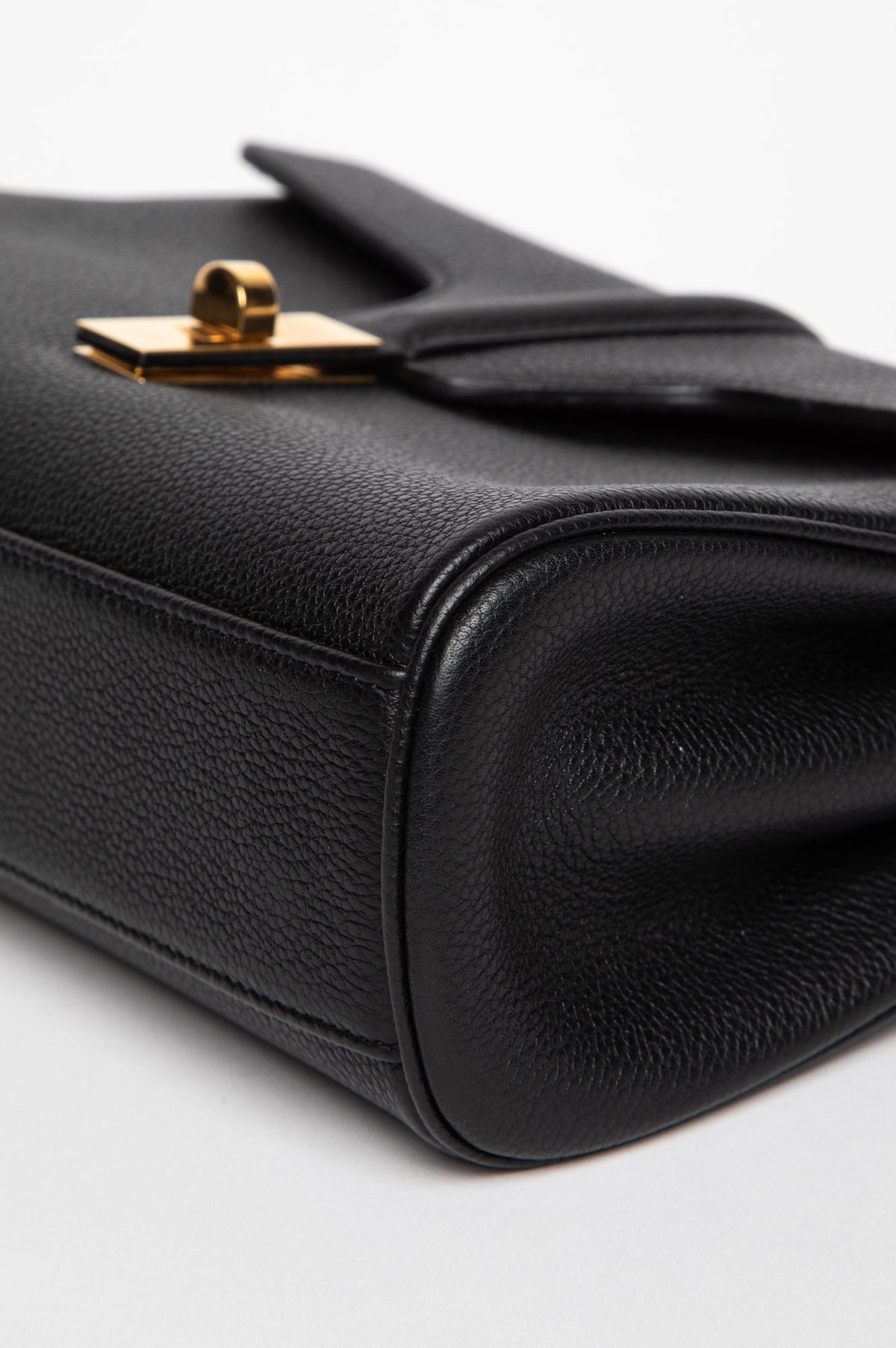 Celine Black Grained Leather Teen Soft 16 Bag