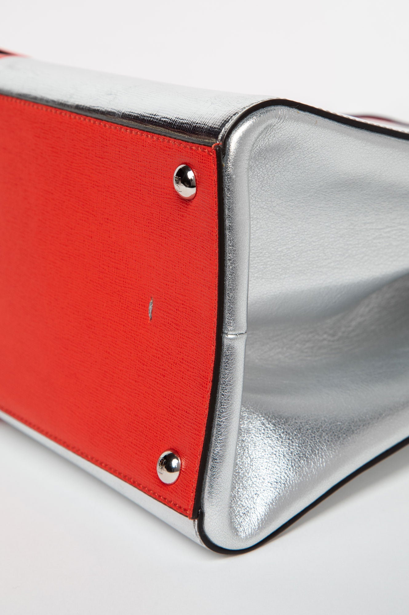 Fendi Red/Silver Bi-Colour 3Jours Tote Bag