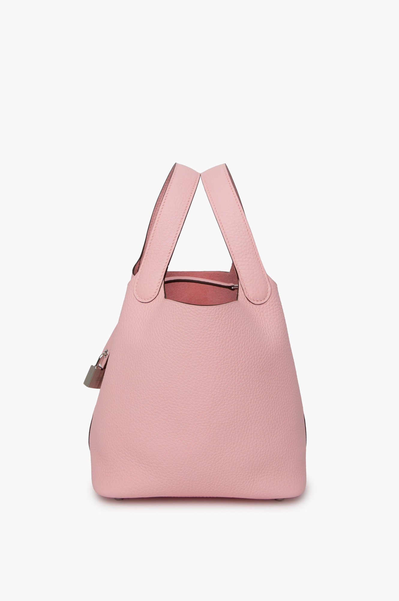Hermes Rose Sakura Picotin Lock 18 Clemence SHW Bag