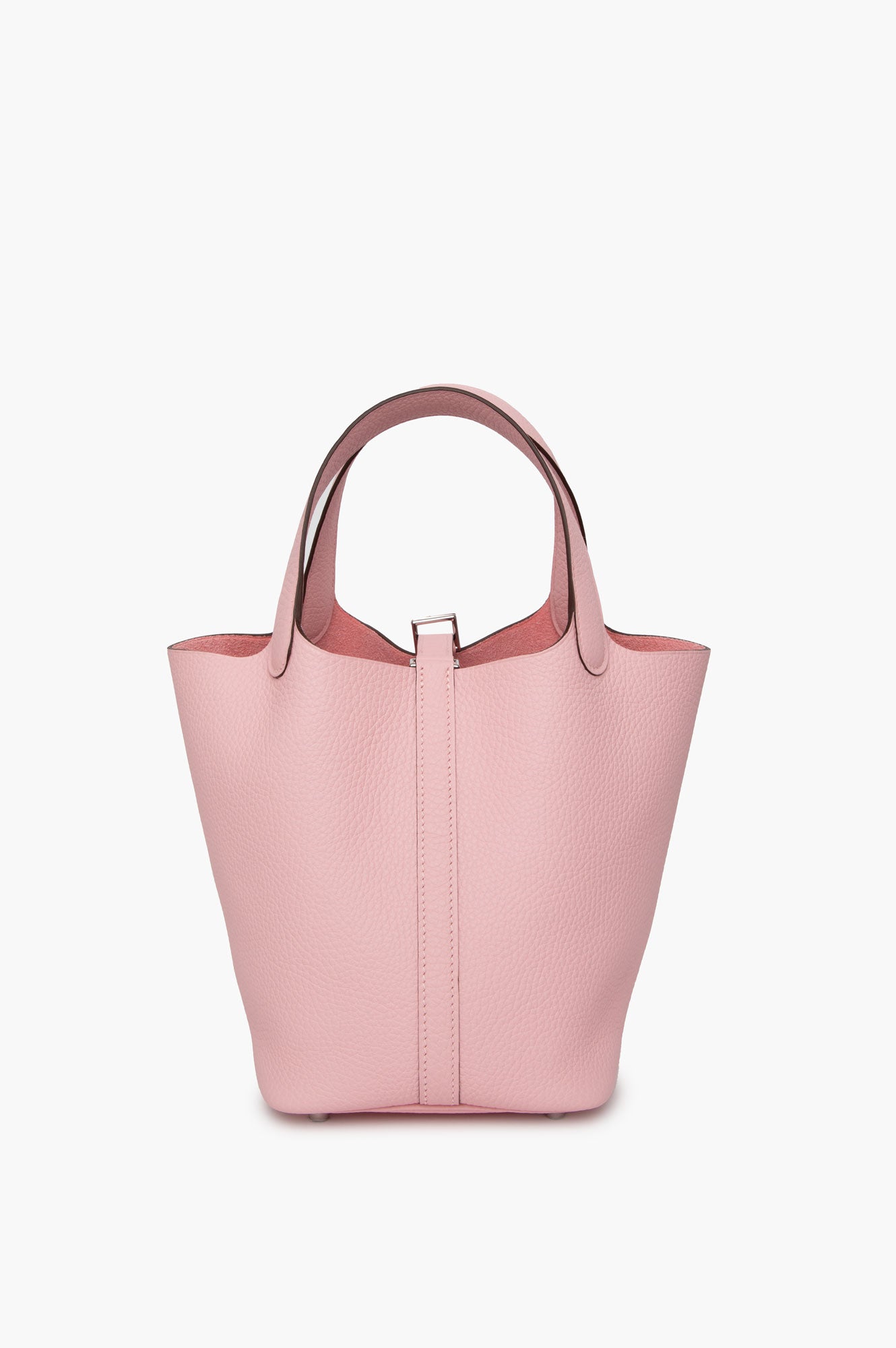 Hermes Rose Sakura Picotin Lock 18 Clemence SHW Bag