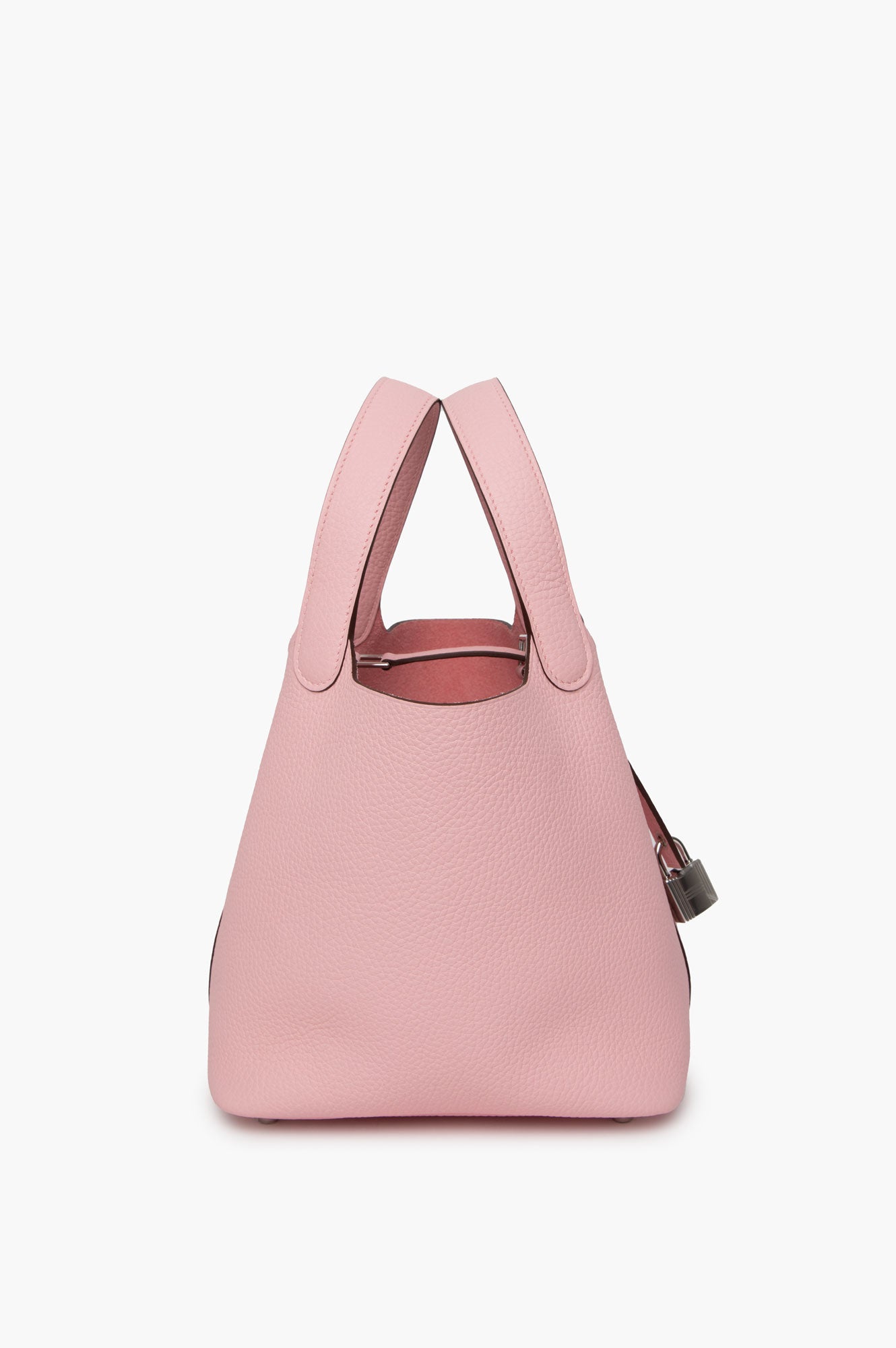 Hermes Rose Sakura Picotin Lock 18 Clemence SHW Bag