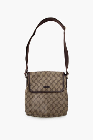 Gucci Brown GG Supreme Canvas Messenger Bag