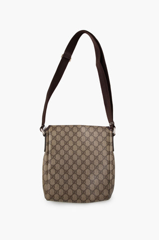 Gucci Brown GG Supreme Canvas Messenger Bag