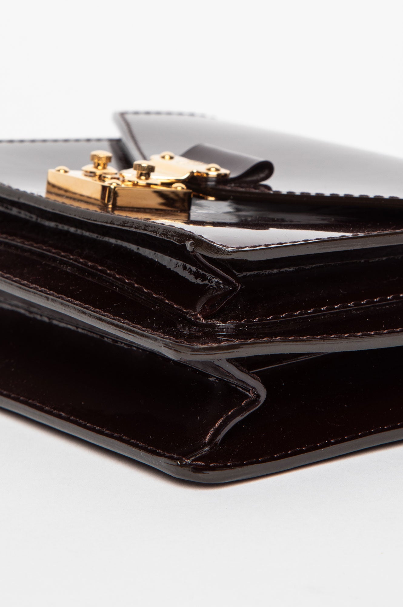 Louis Vuitton Amarante Vernis BB Monceau Satchel
