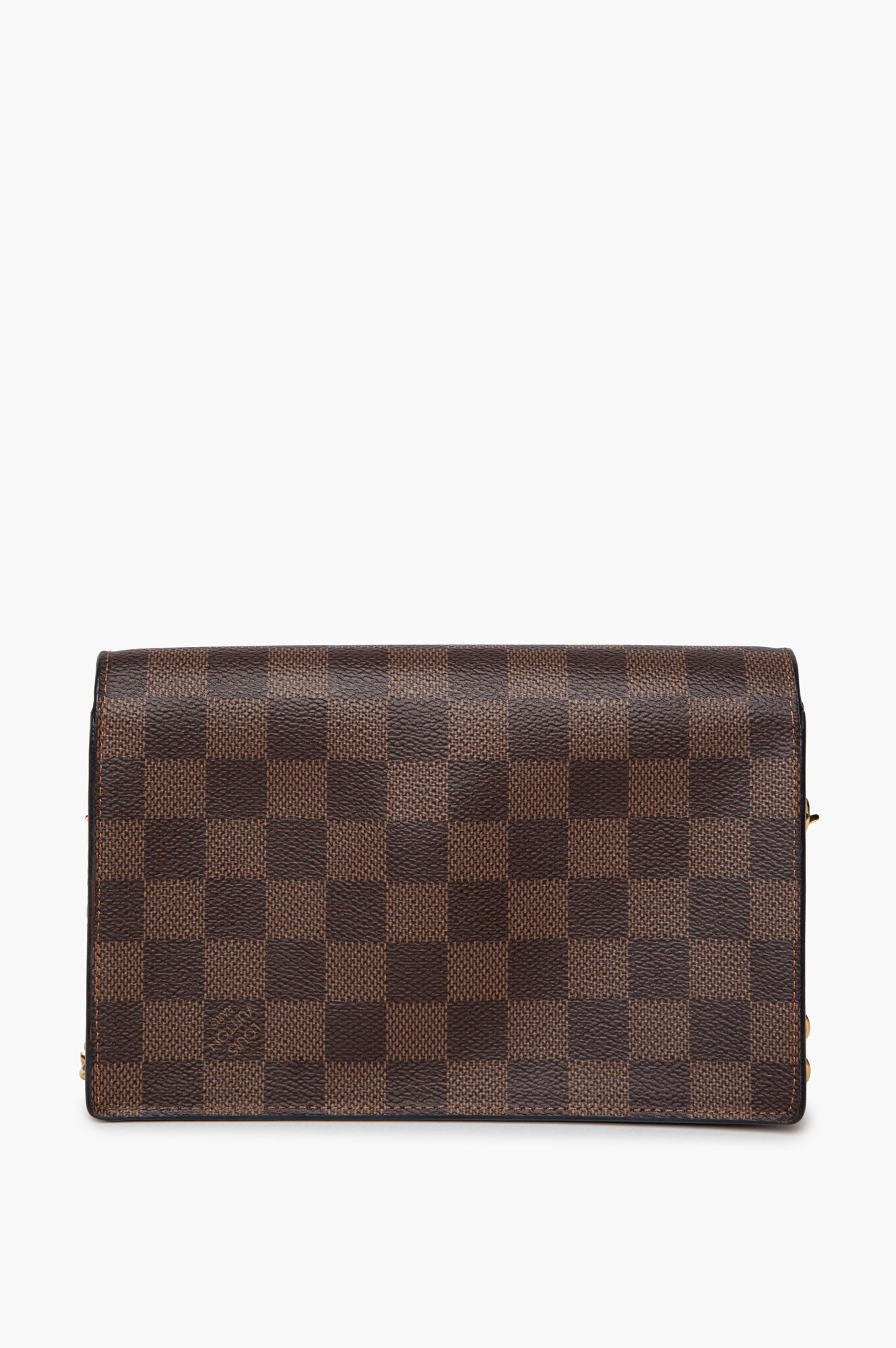 Louis Vuitton Burgundy Damier Ebene Vavin Chain Wallet