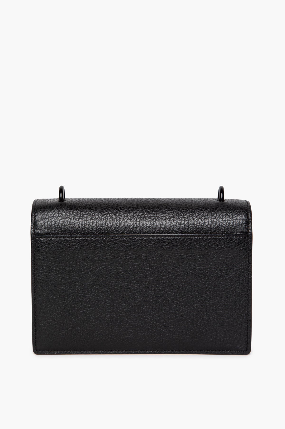 Saint Laurent Black on Black Grained Calfskin Small Sunset Crossbody Bag