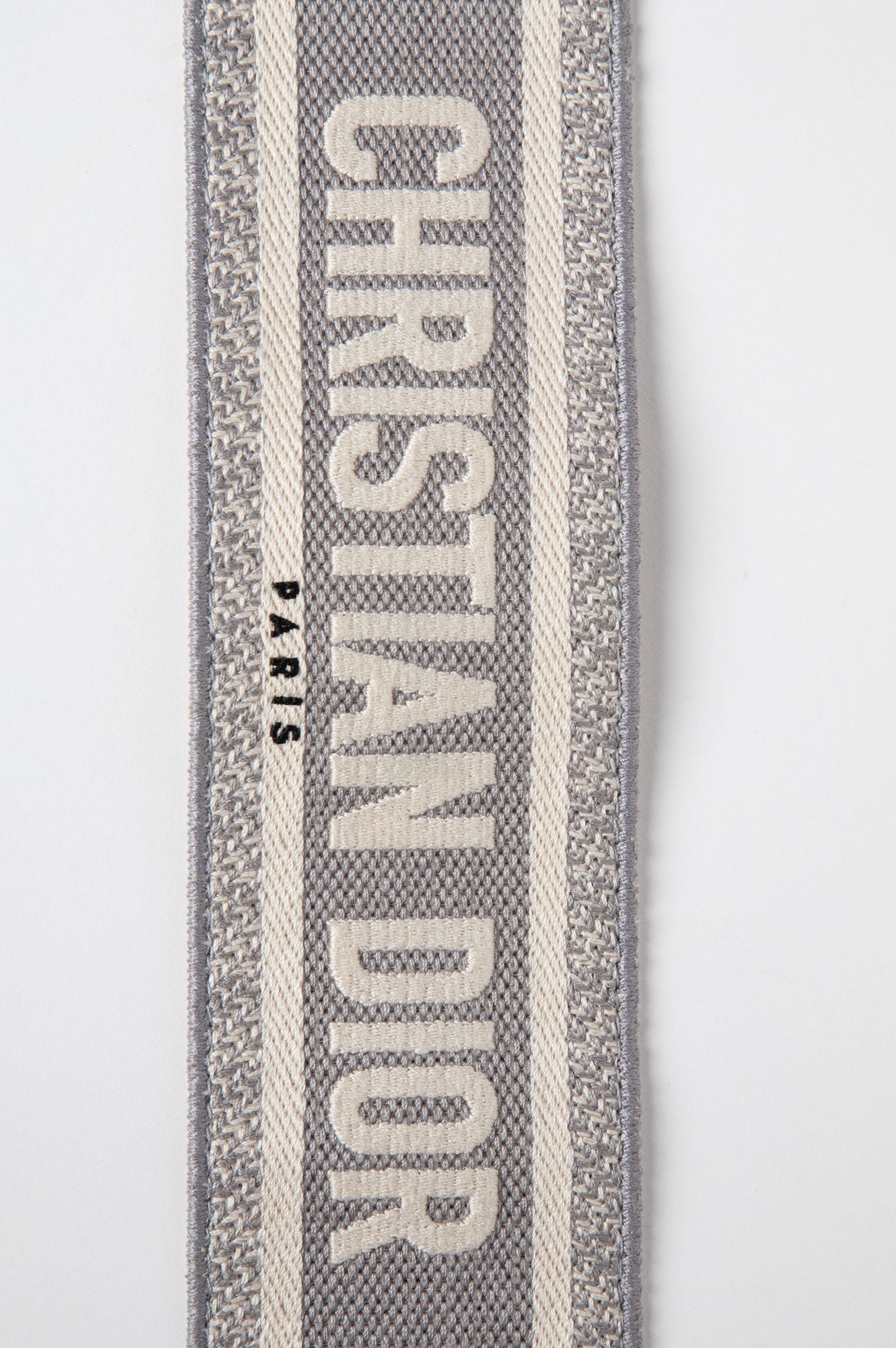 Christian Dior Grey Oblique Bag Strap