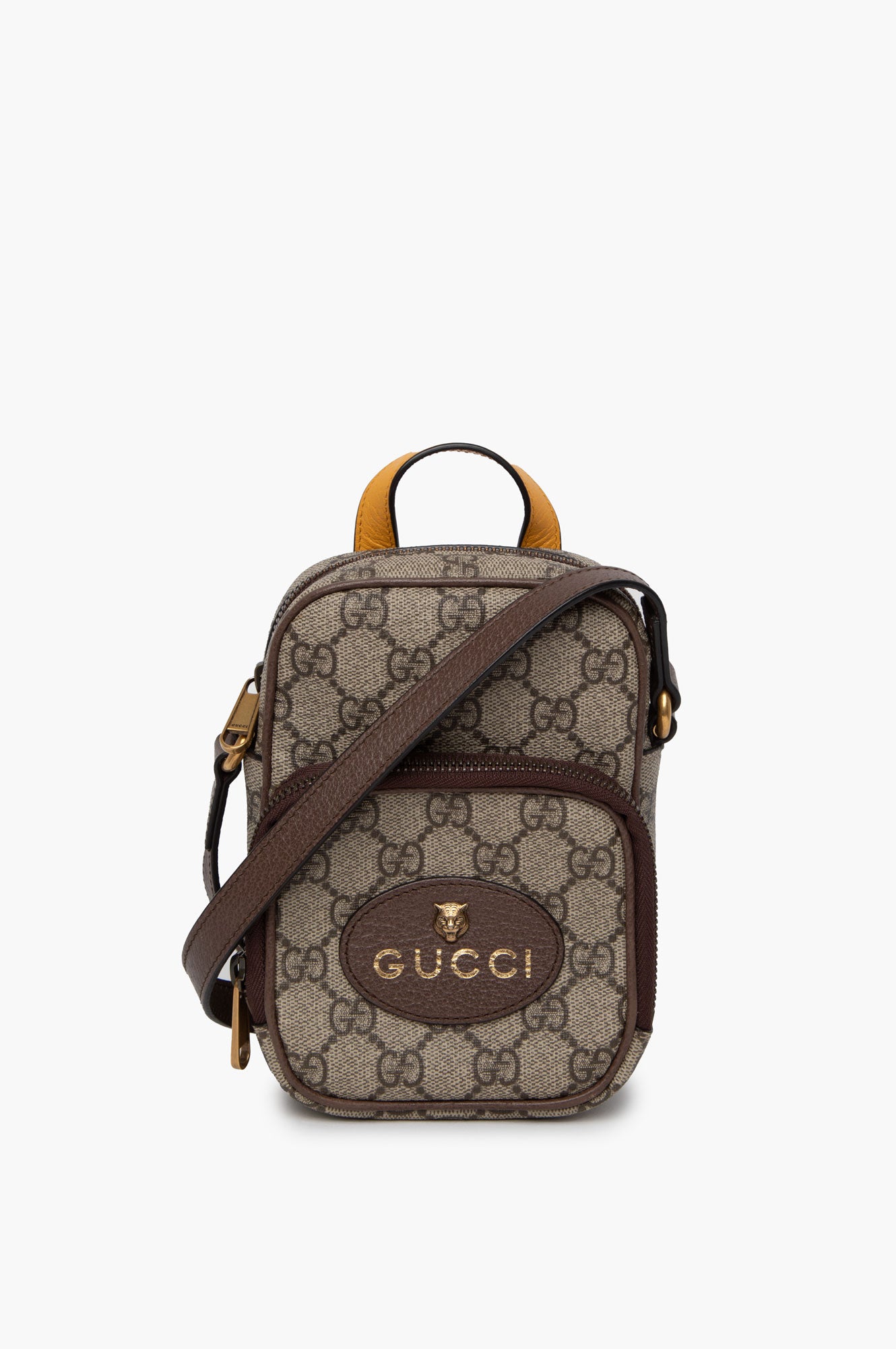 Gucci Brown Neo Vintage GG Supreme Crossbody Bag