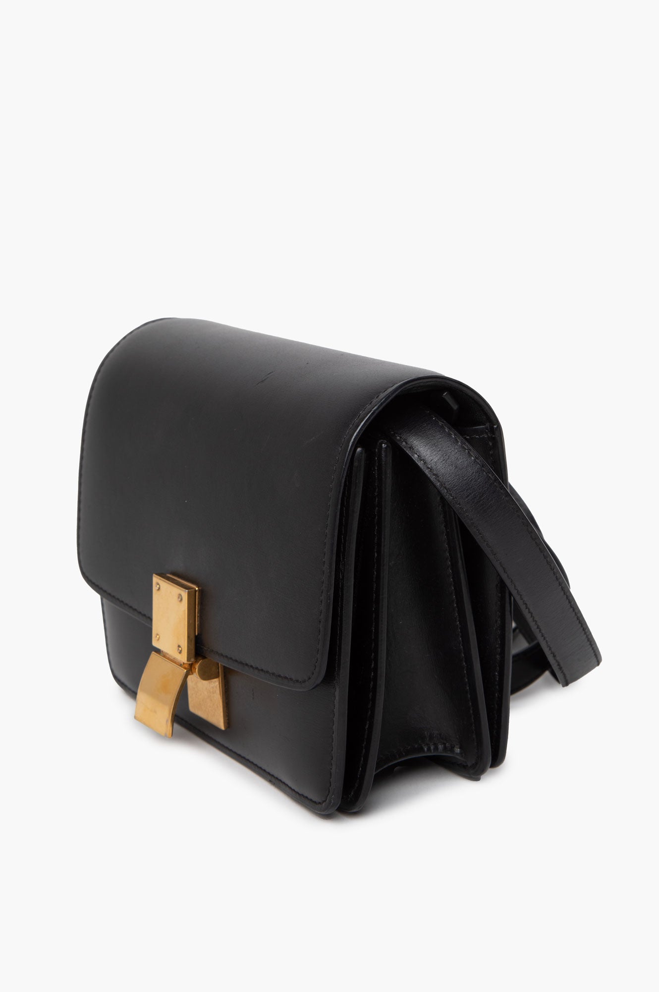 Celine Black Smooth Calfskin Small Classic Box Bag