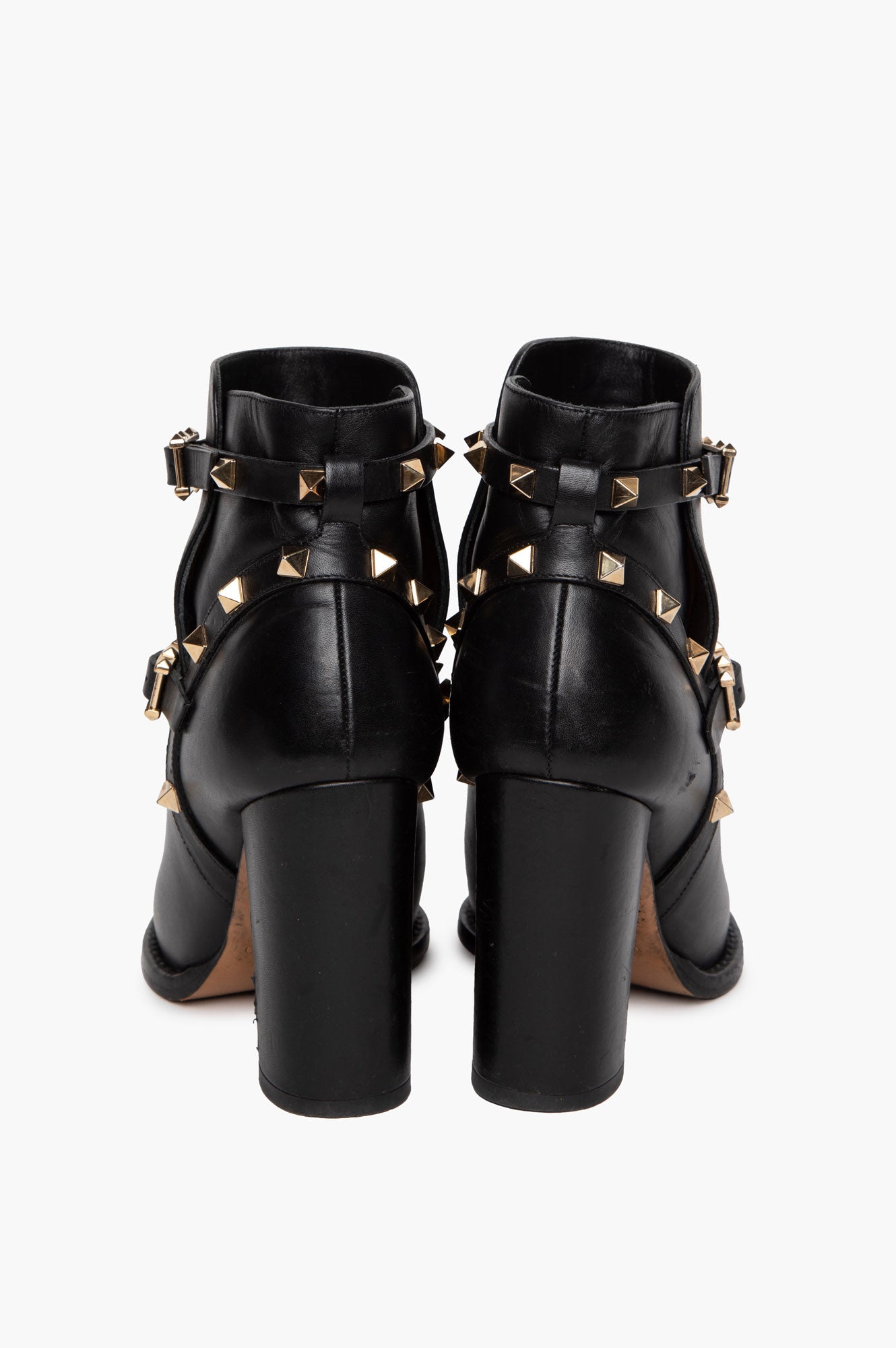 Valentino Black Rockstud Ankle Boots Size 36