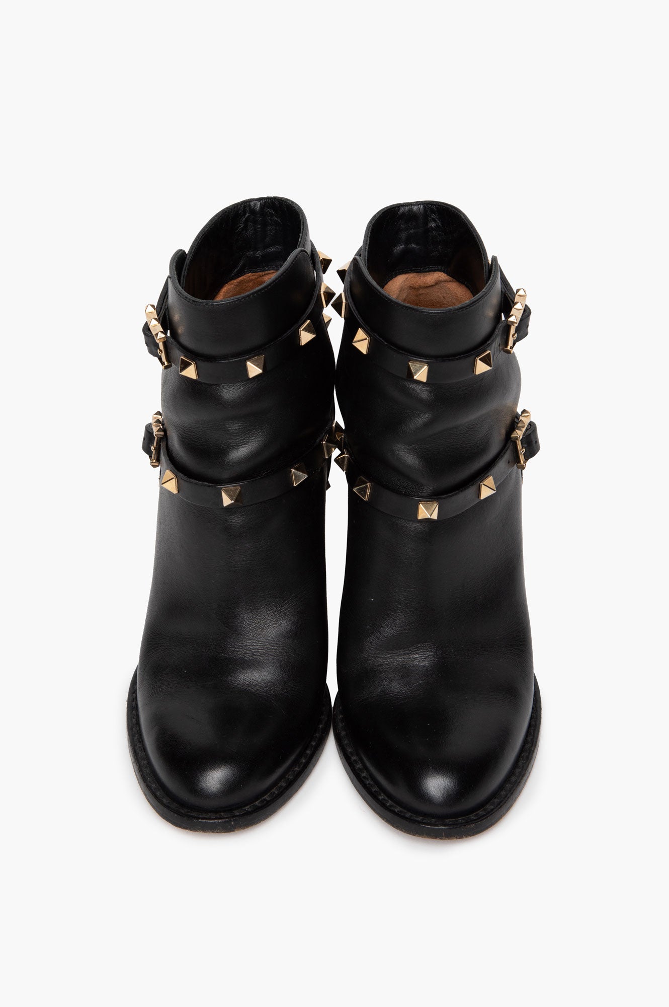 Valentino Black Rockstud Ankle Boots Size 36