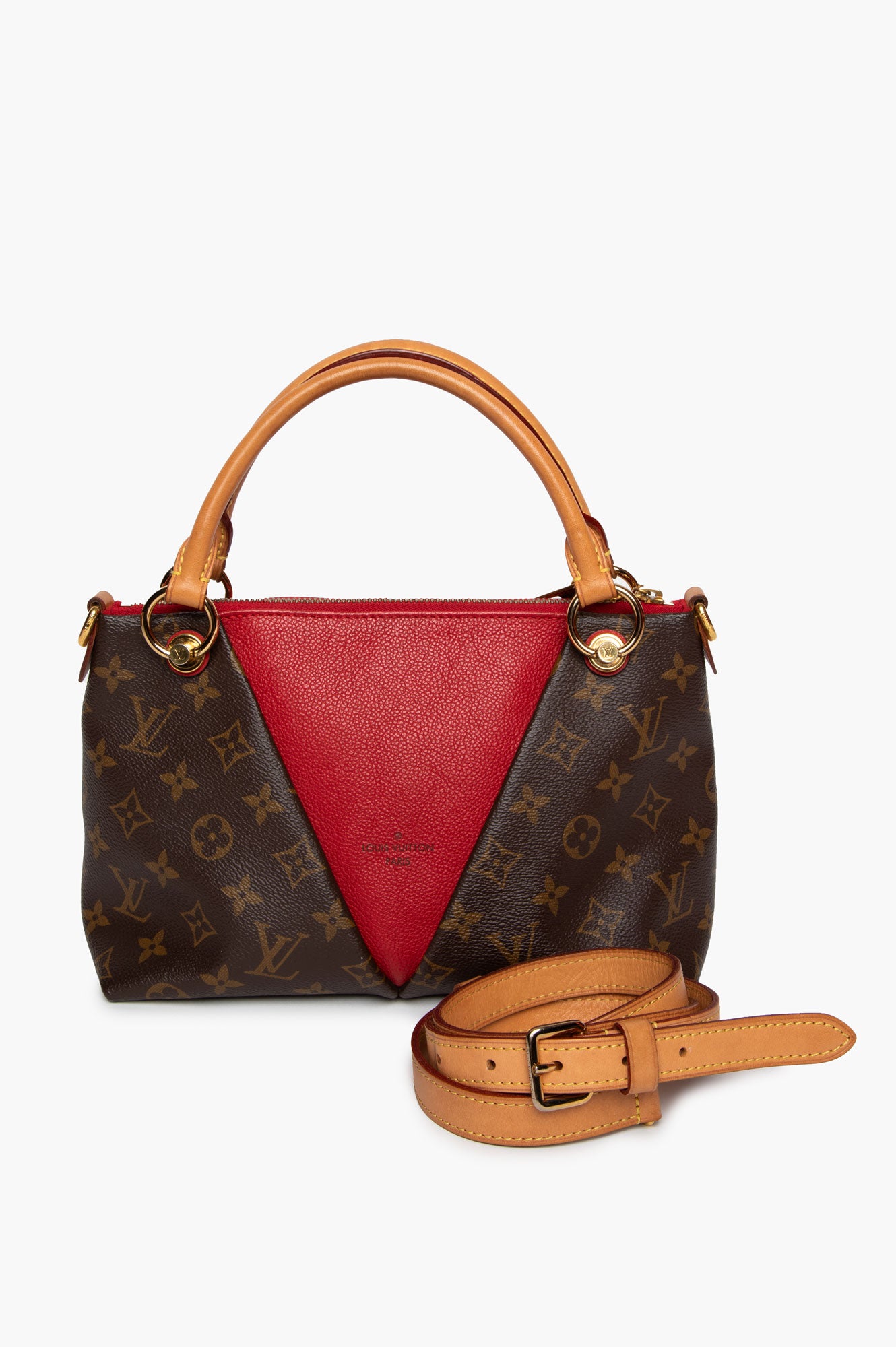Louis Vuitton Monogram Canvas Cherry Leather V Tote BB