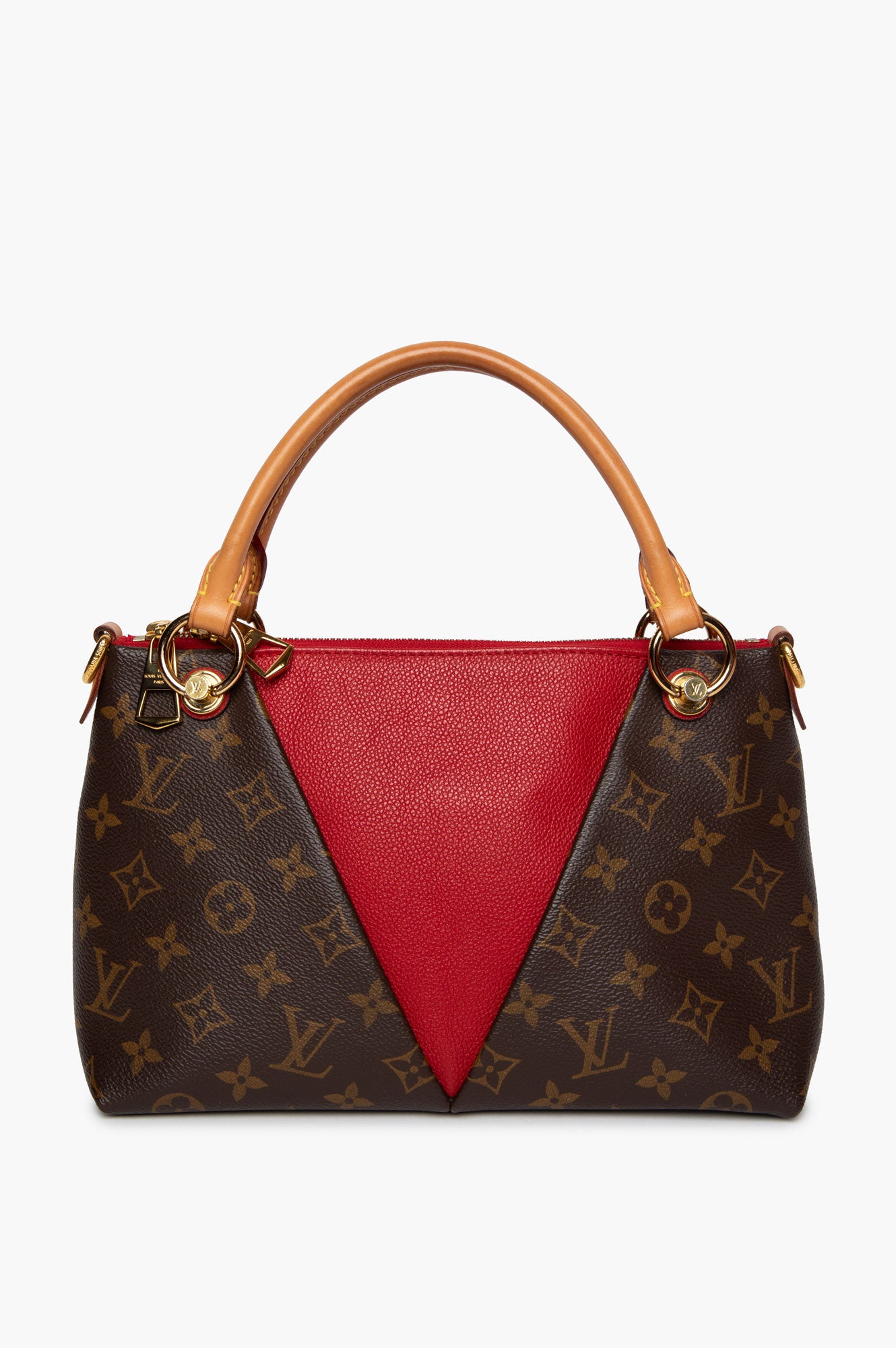 Louis Vuitton Monogram Canvas Cherry Leather V Tote BB