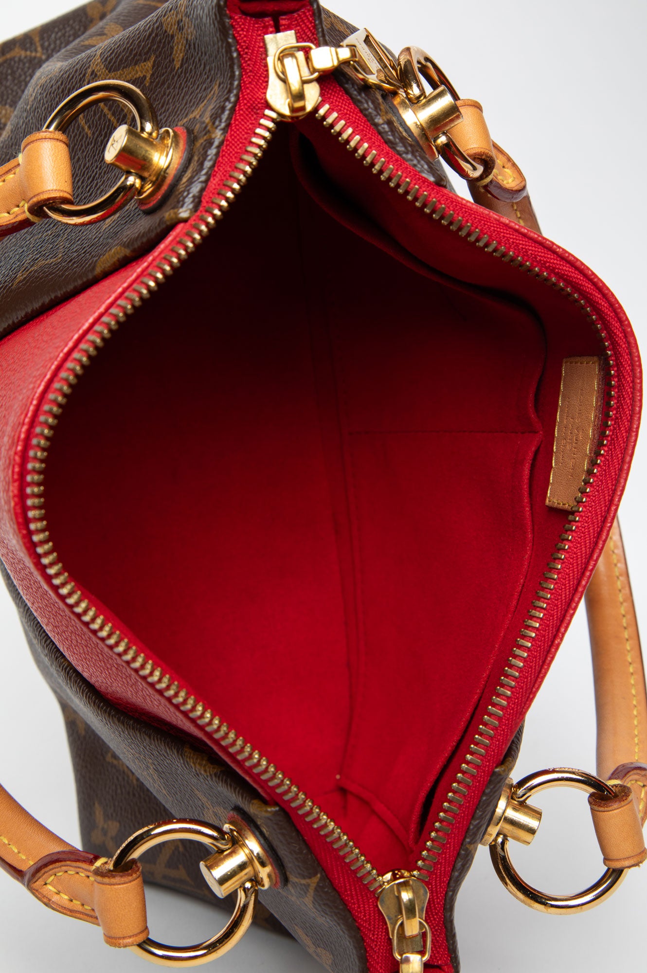 Louis Vuitton Monogram Canvas Cherry Leather V Tote BB