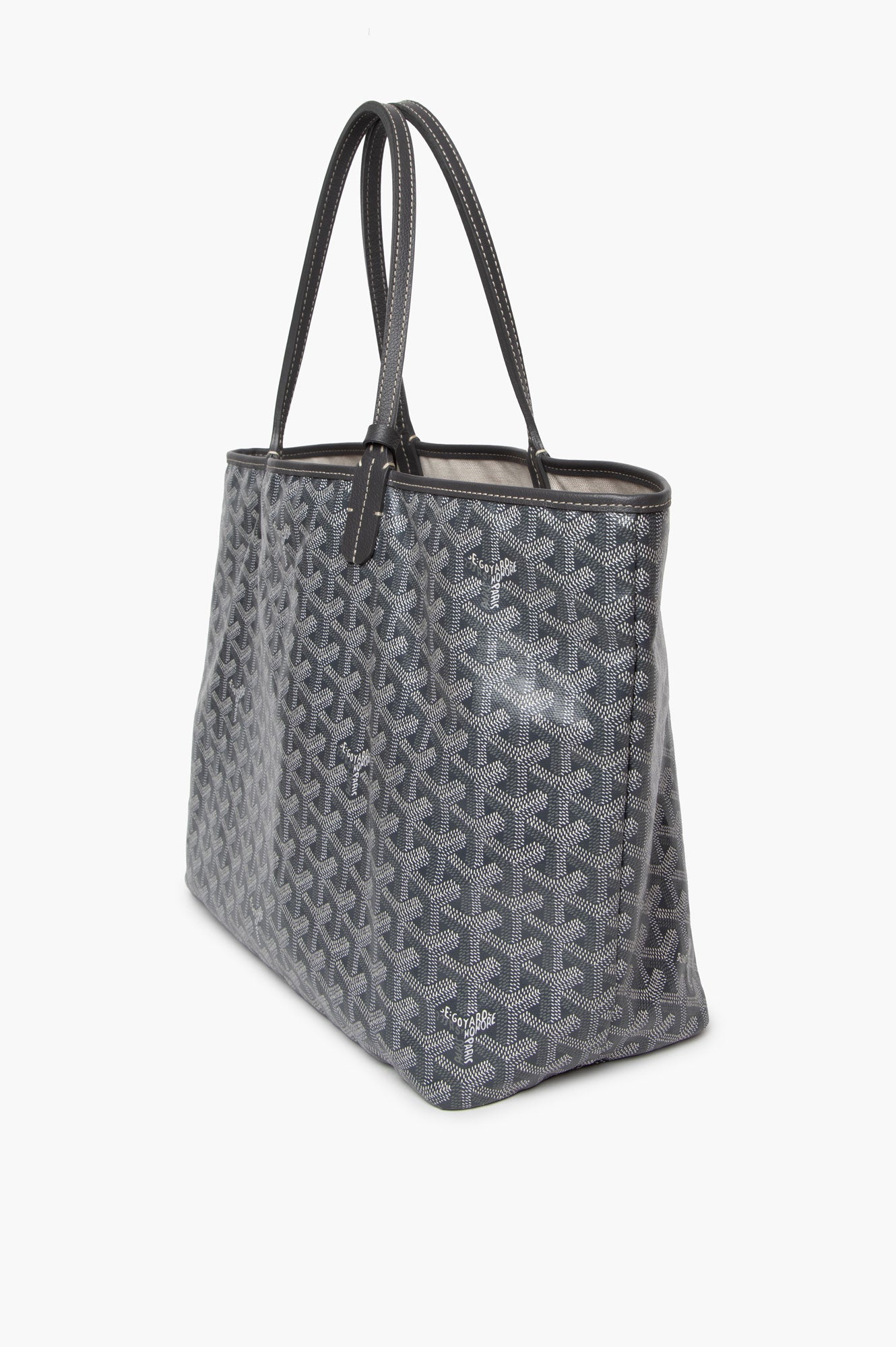 Goyard Grey Goyardine St. Louis MM With Pouch