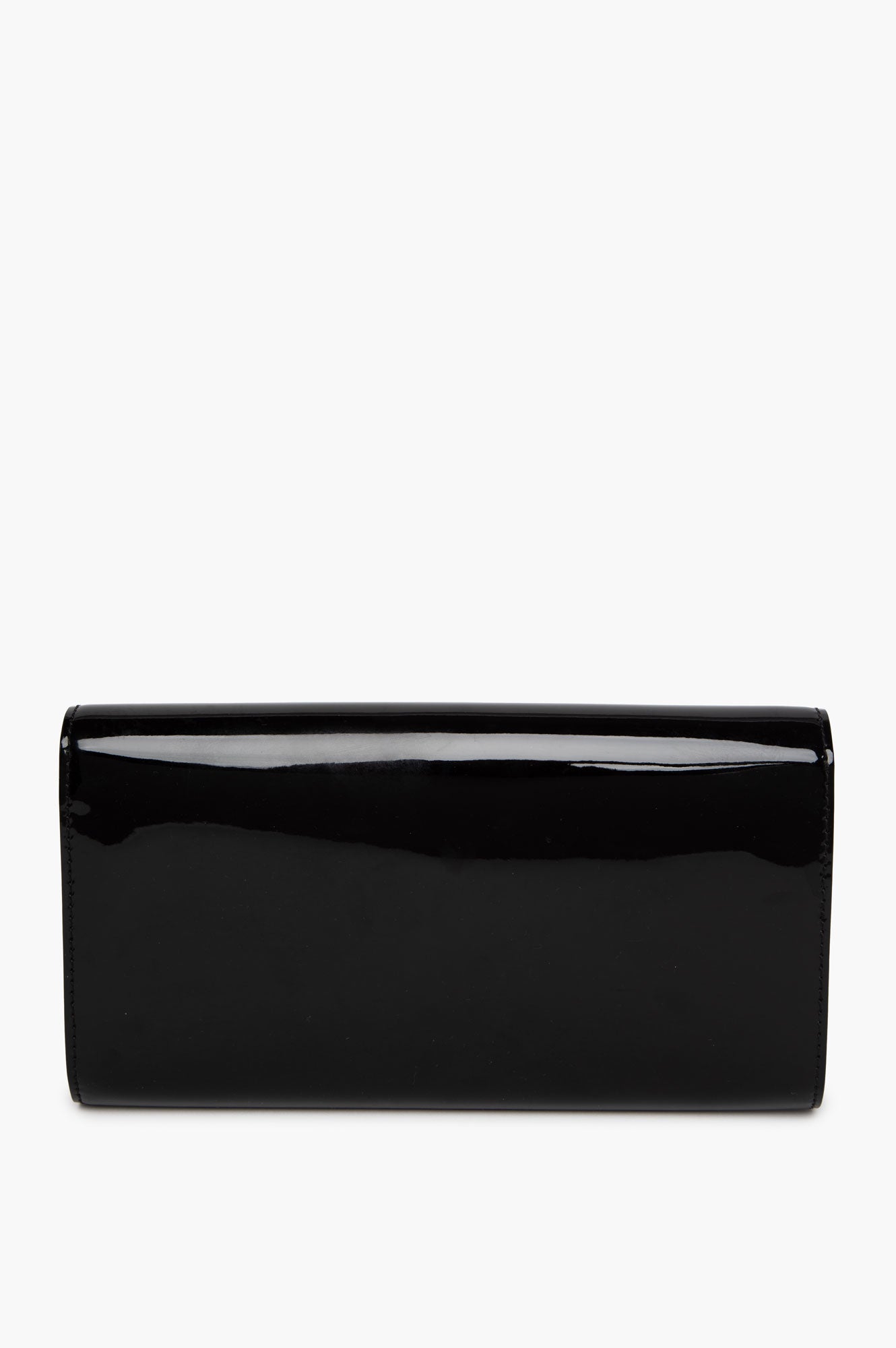 Louis Vuitton Black Vernis GHW Logo Louise Clutch