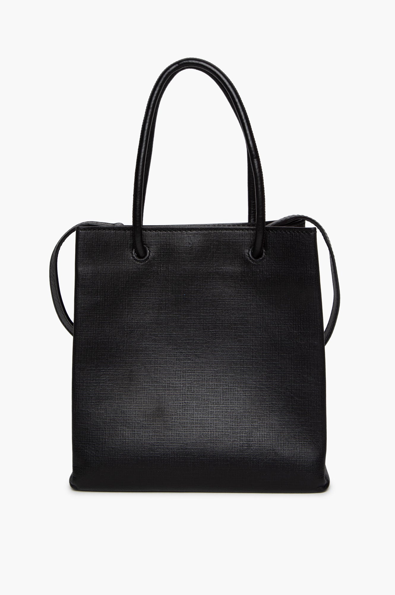 Balenciaga Black Embossed Calfskin XXS Shopping Tote