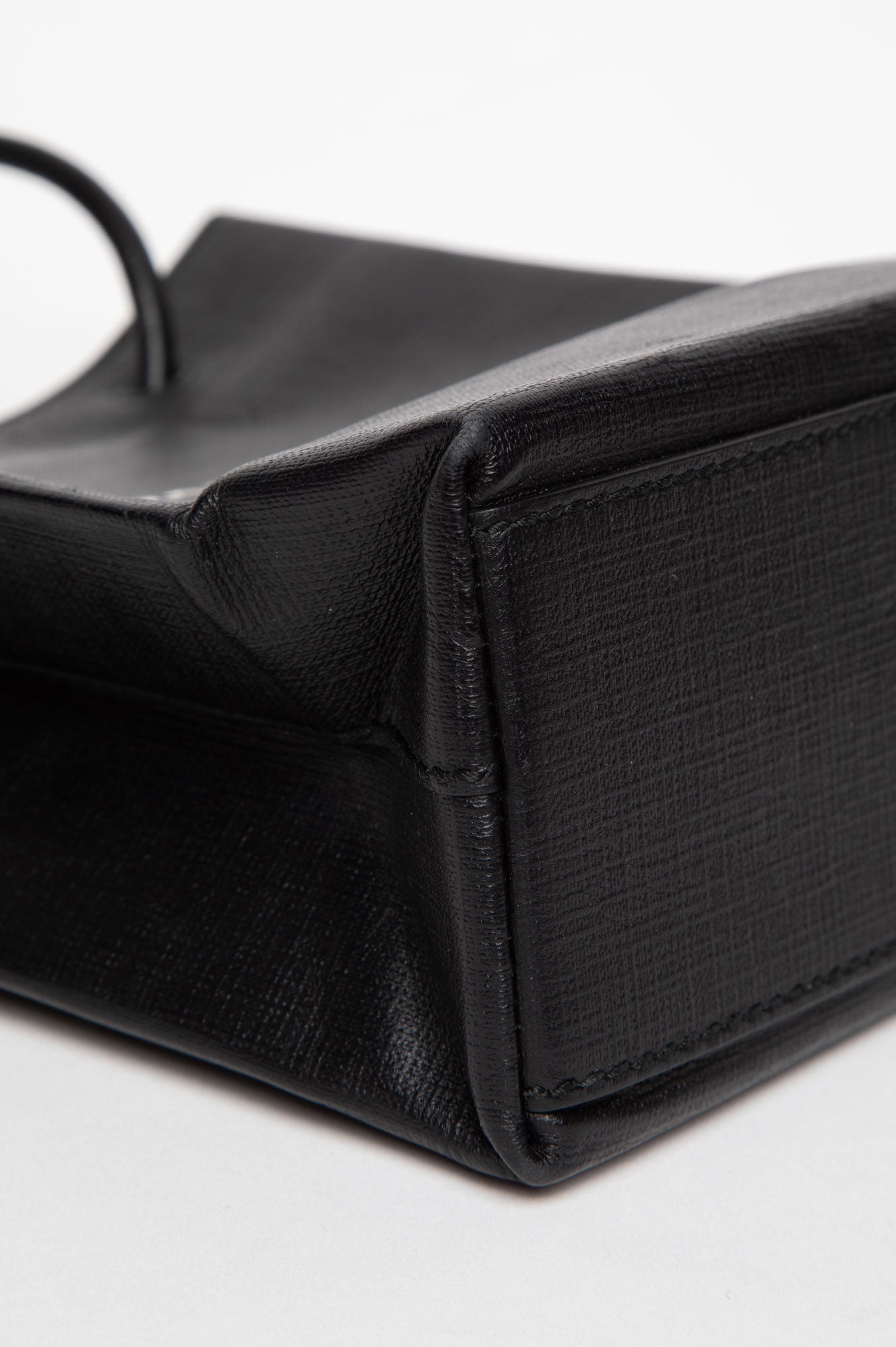 Balenciaga Black Embossed Calfskin XXS Shopping Tote